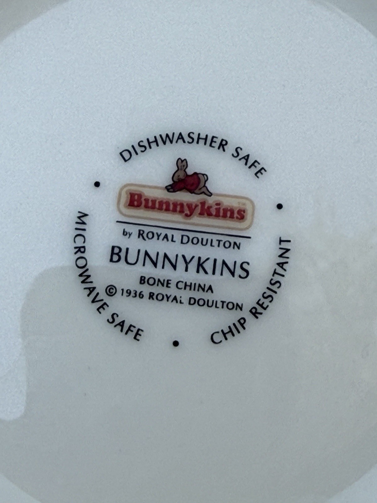 1936 Royal Doulton Bunnykins Bowl Bunny Fire Truck Fighters Fine Bone China
