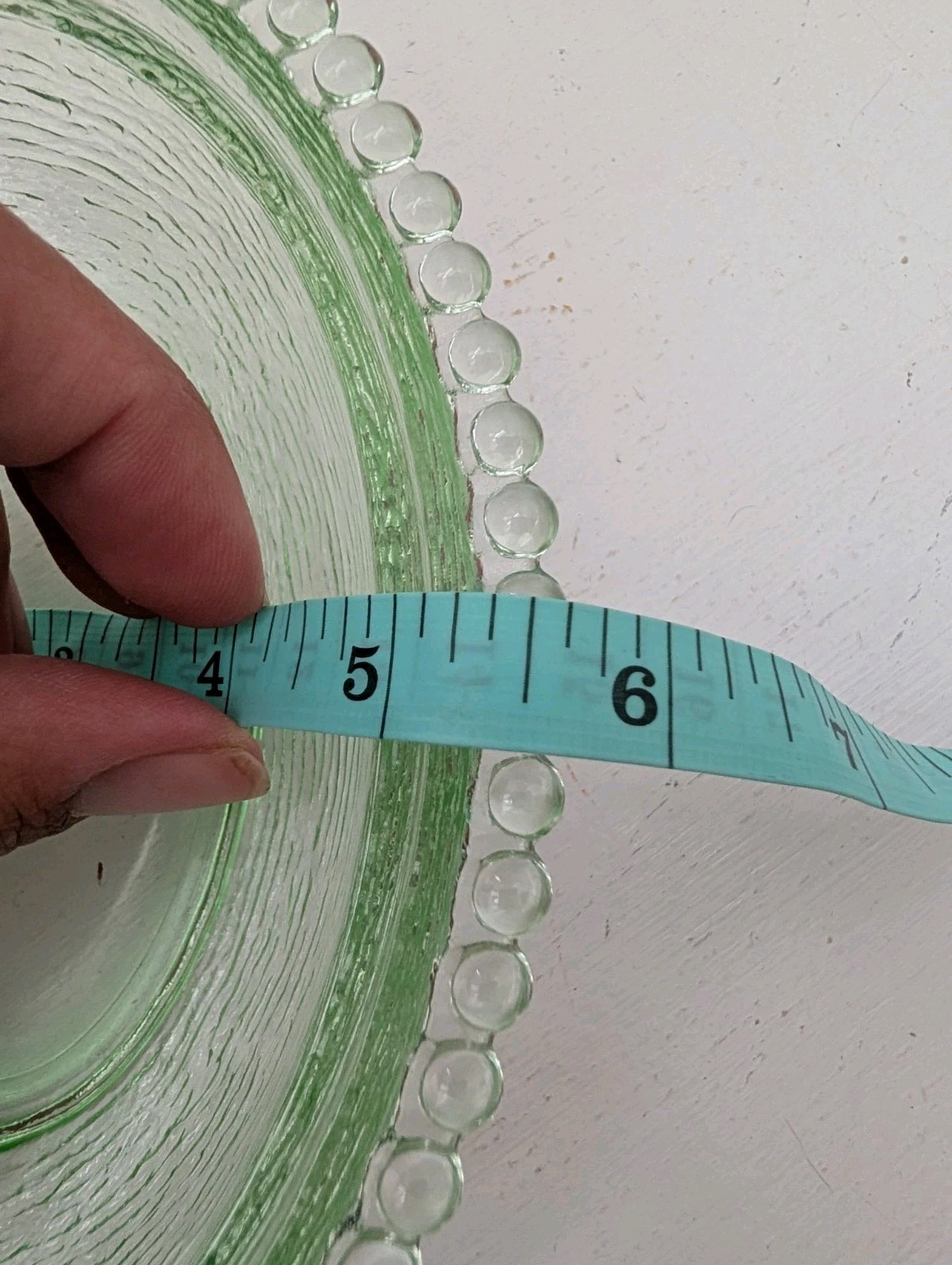 Vintage HTF Indiana Glass Pastel Light Lime Green Hen on Nest Beaded Candy Dish