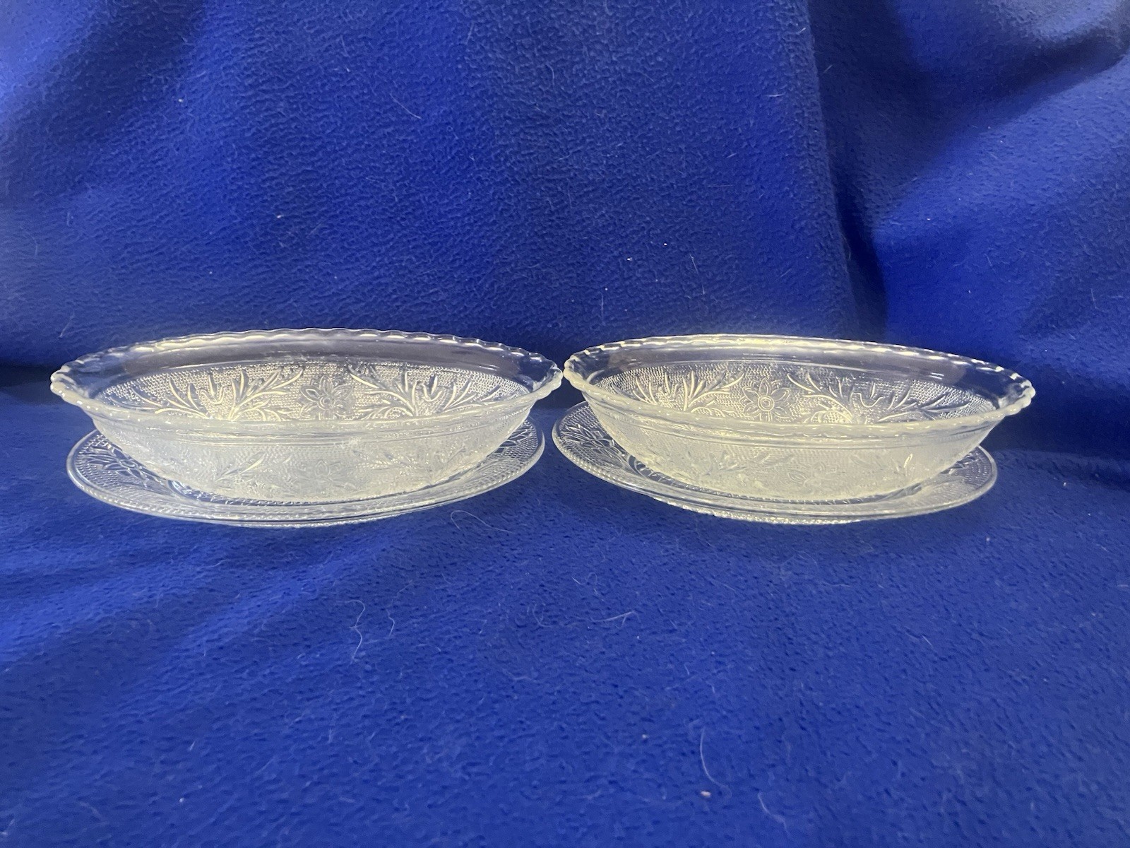 Tiara Exclusives Indiana Glass Snack & Serving Sandwich Glass – 4 Pieces, 1970s