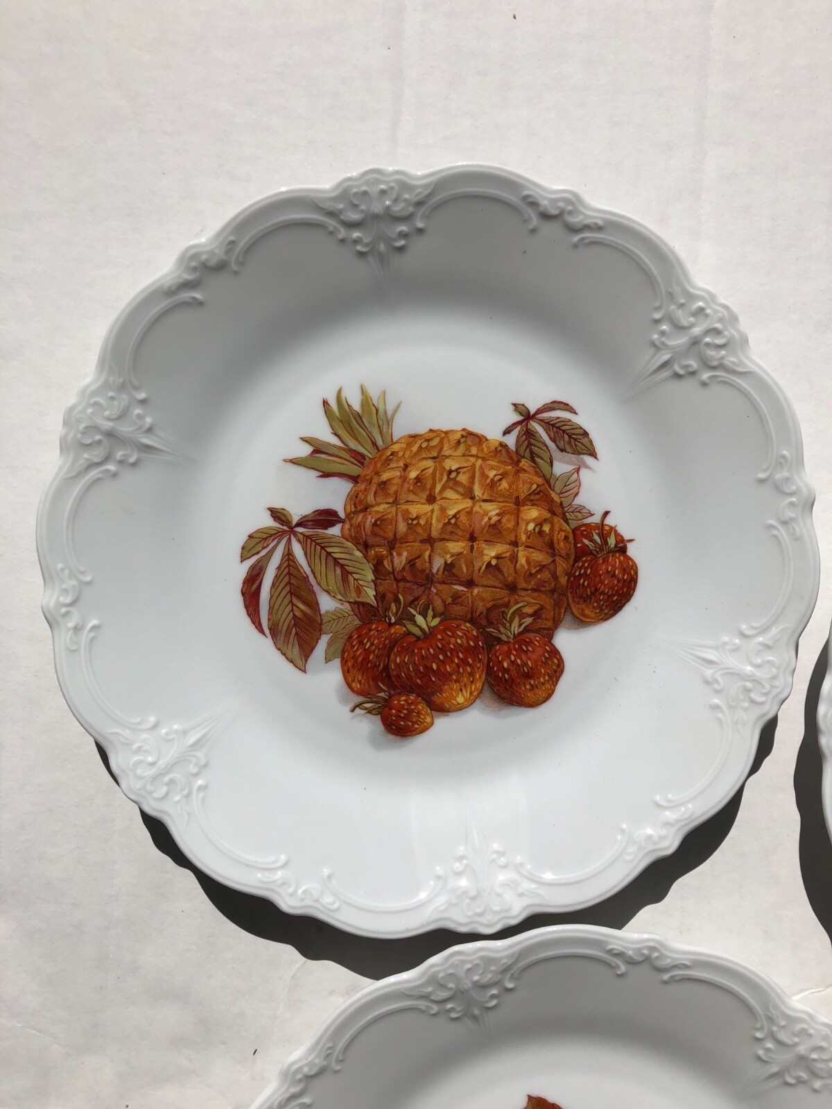 Vintage Tirschenreuth Bavaria Baronesse Dinner Plate Set Of 5 1950-1959 harvest