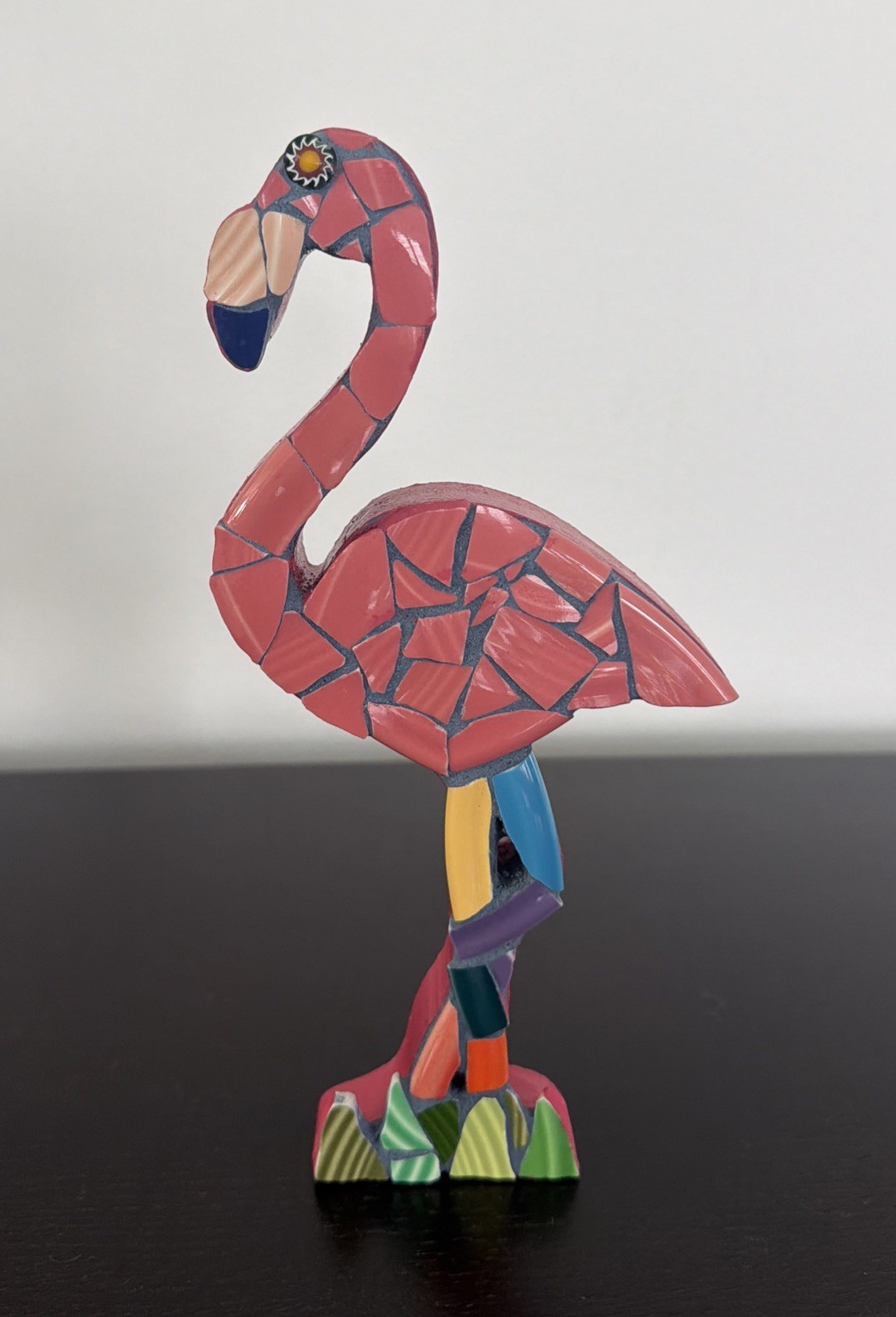 FIESTA WARE FLAMINGO 🦩 * HANDMADE IN USA * w/ VTG & P86 Saucers SHELF DECOR