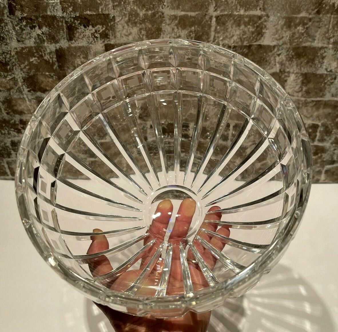 Waterford Marquis Quadrata Glass Bowl Clear & Frosted Cut Crystal