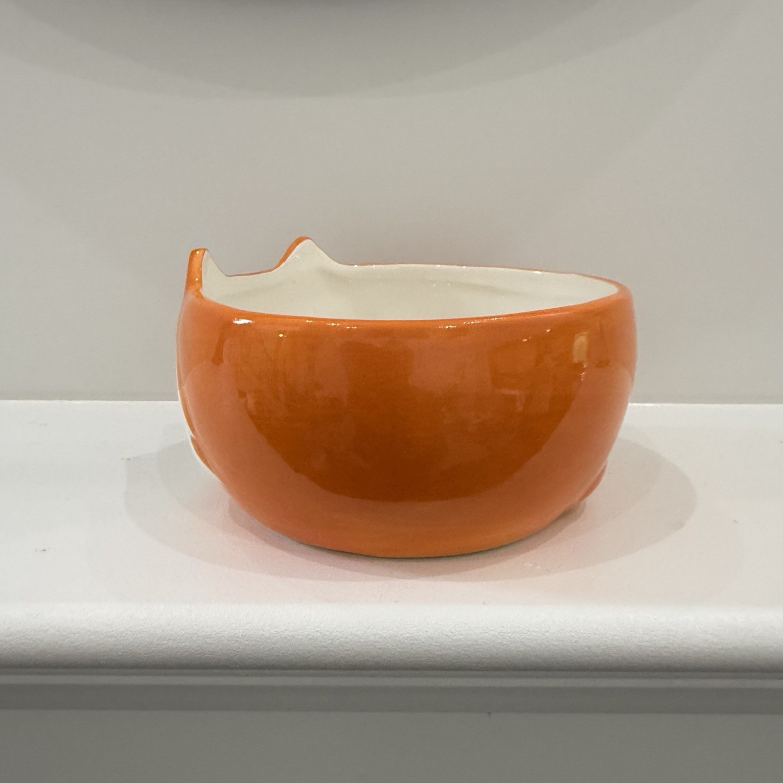 Classic Earthenware Ceramic Red Fox Cereal Soup Bowl