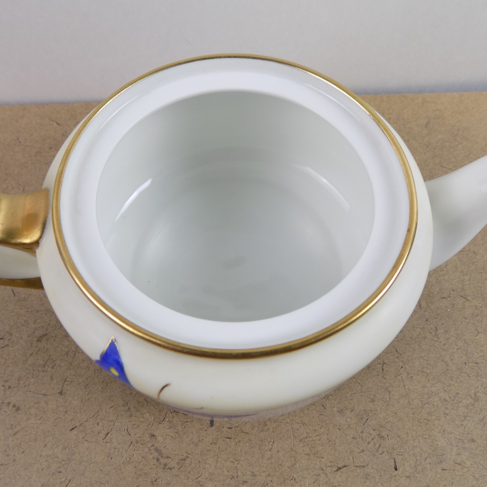 Noritake Nippon Butterfly Teapot Antique Japanese Porcelain 8.5″x4.25″ VGC