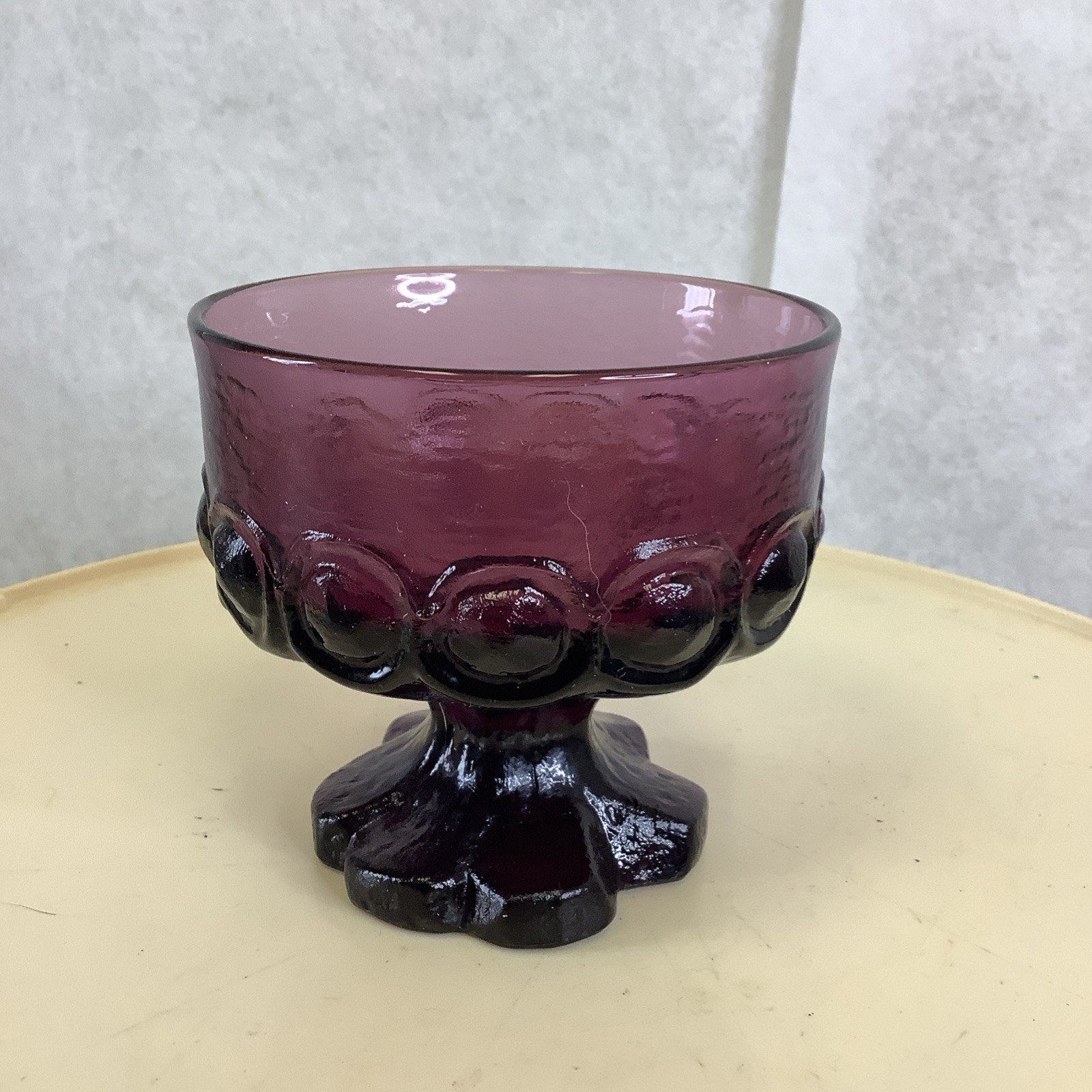 Tiffin Franciscan Madeira Amethyst Purple Plum Footed MCM Dessert Bowl