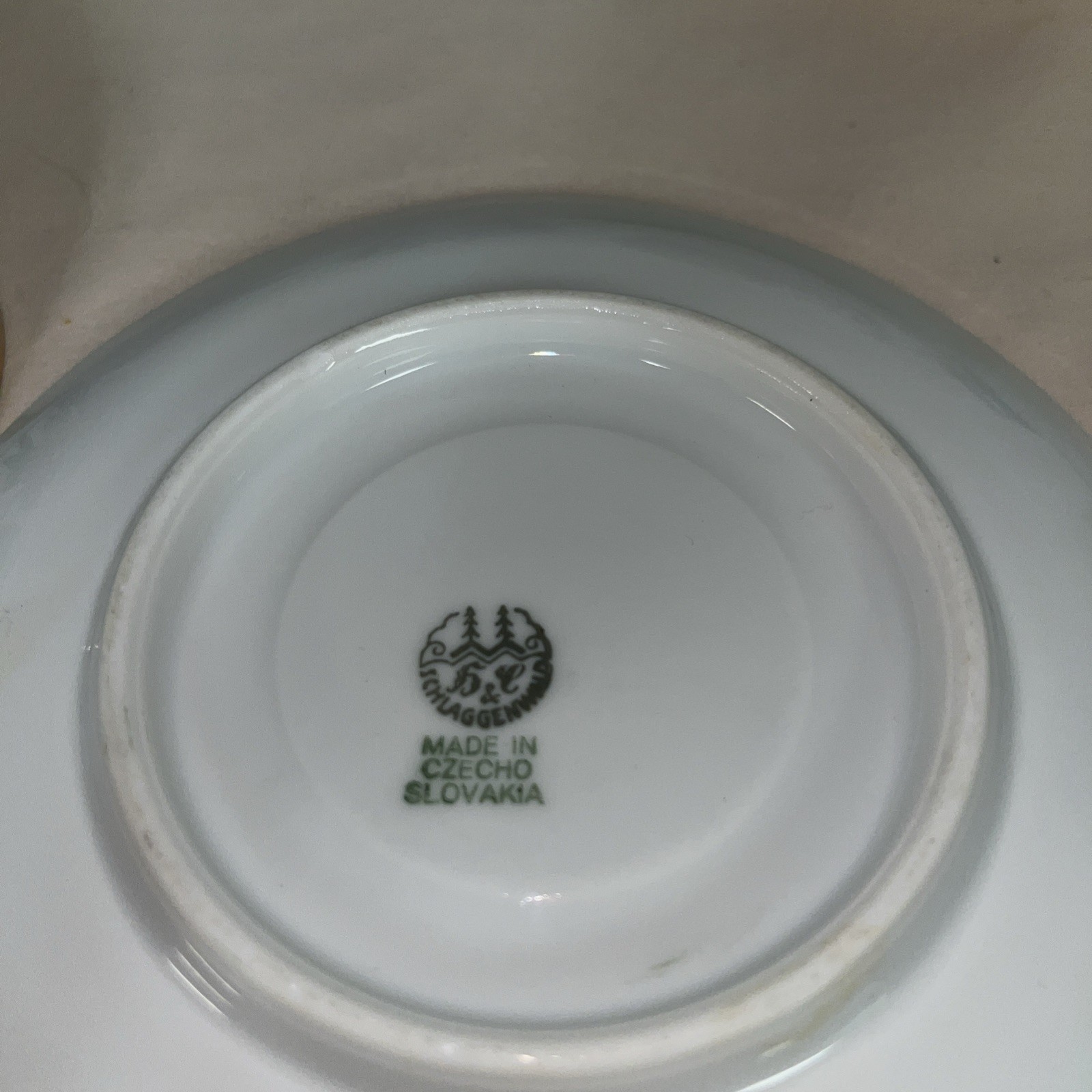 CROWN IMPERIAL H& C NANKIN” Set. 3 Cups & Saucers Czecho-Slowakia Schlaggenwald
