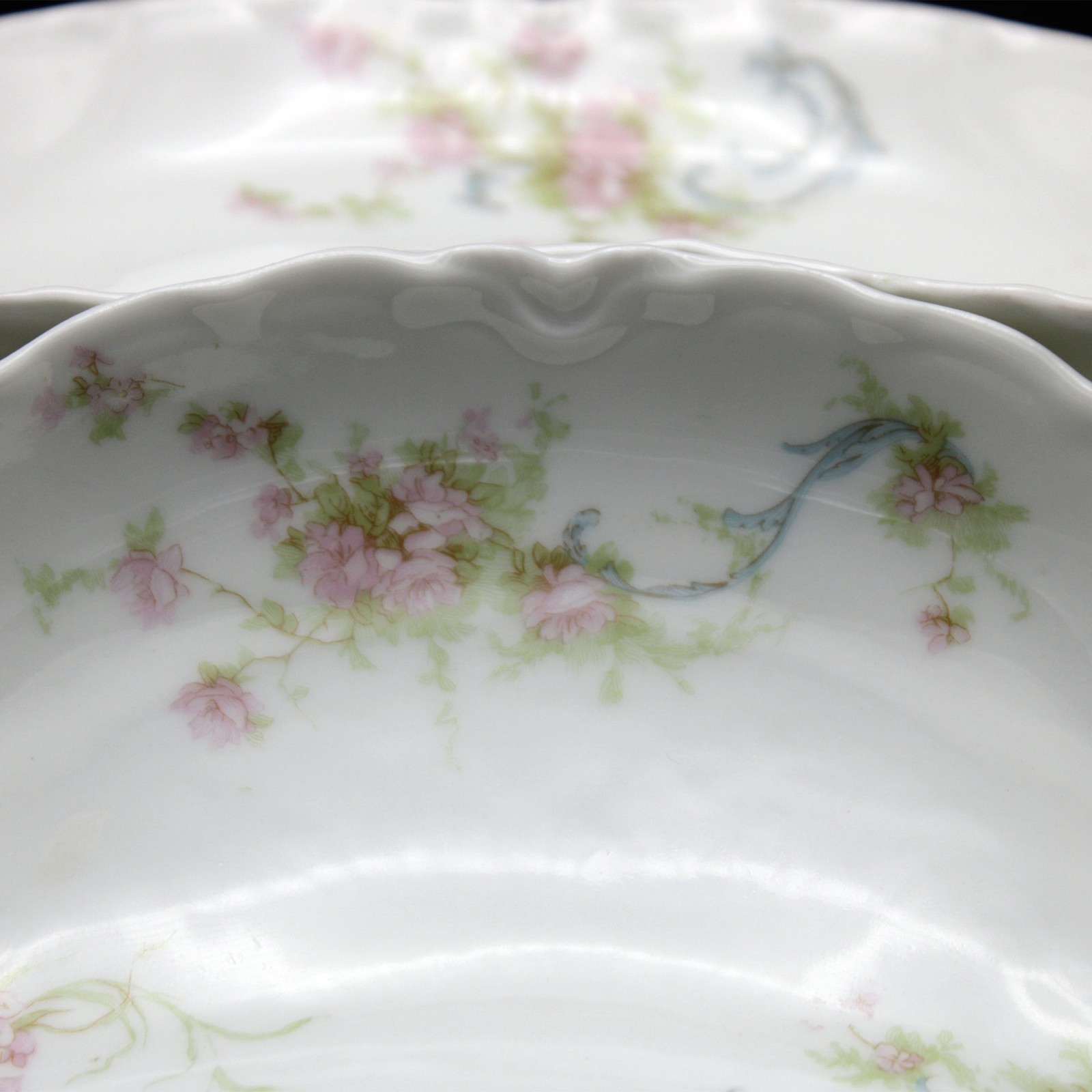 Haviland Limoges Princess Crescent Bone Dishes Set 6pc, Antique Schleiger 57A 6″