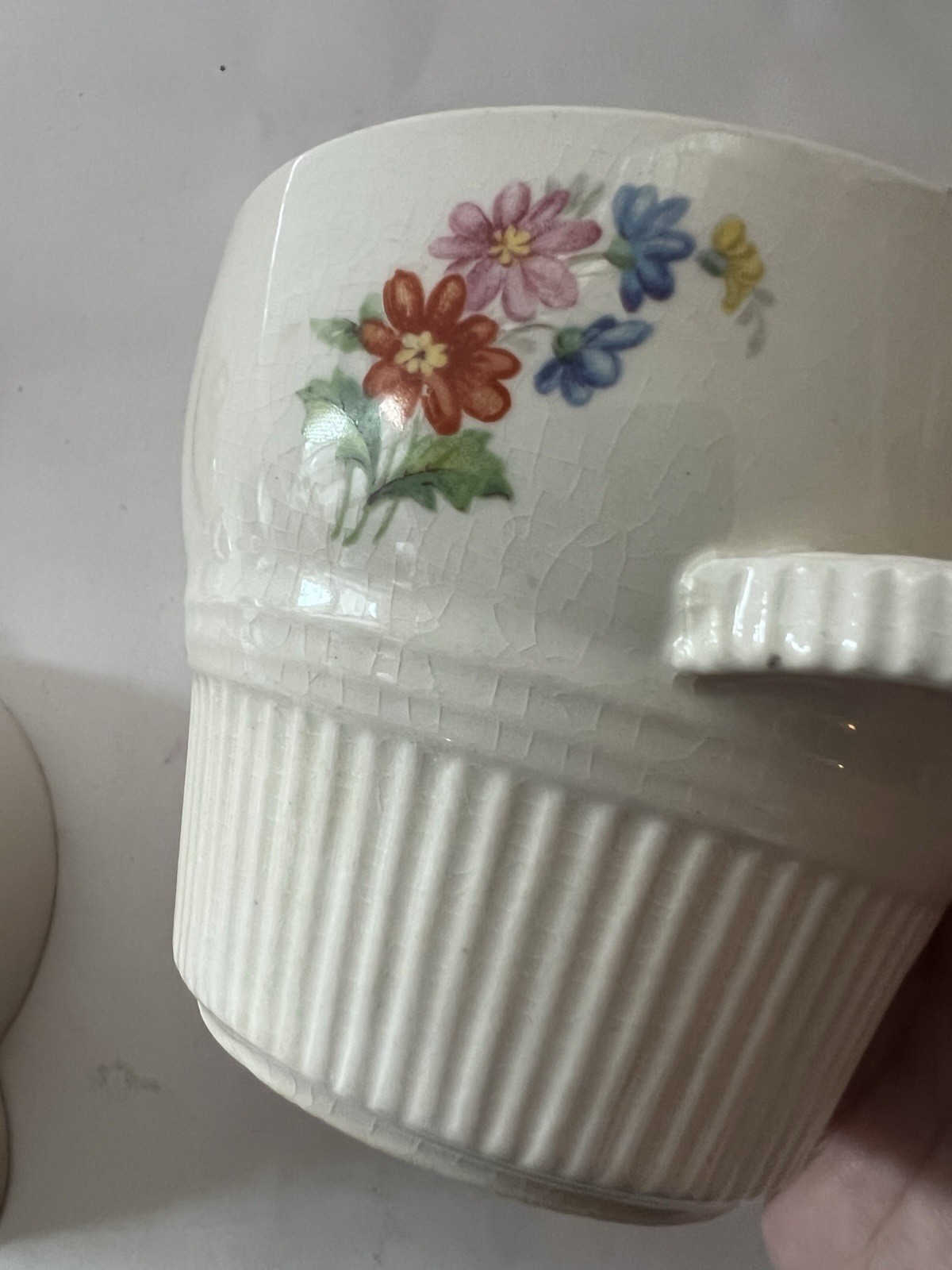 Salem Victory USA ~ Creamer & Sugar Bowl w/Lid Floral Cottage Grannycore