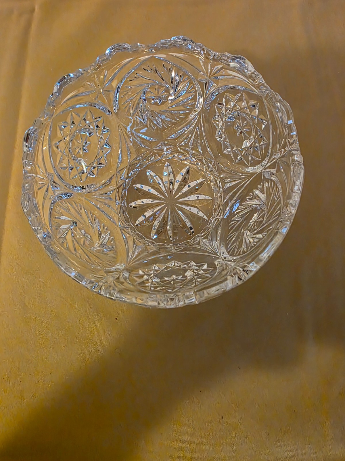 Crystal Candy Dish 4 inches high and 5 1/2 inches wide