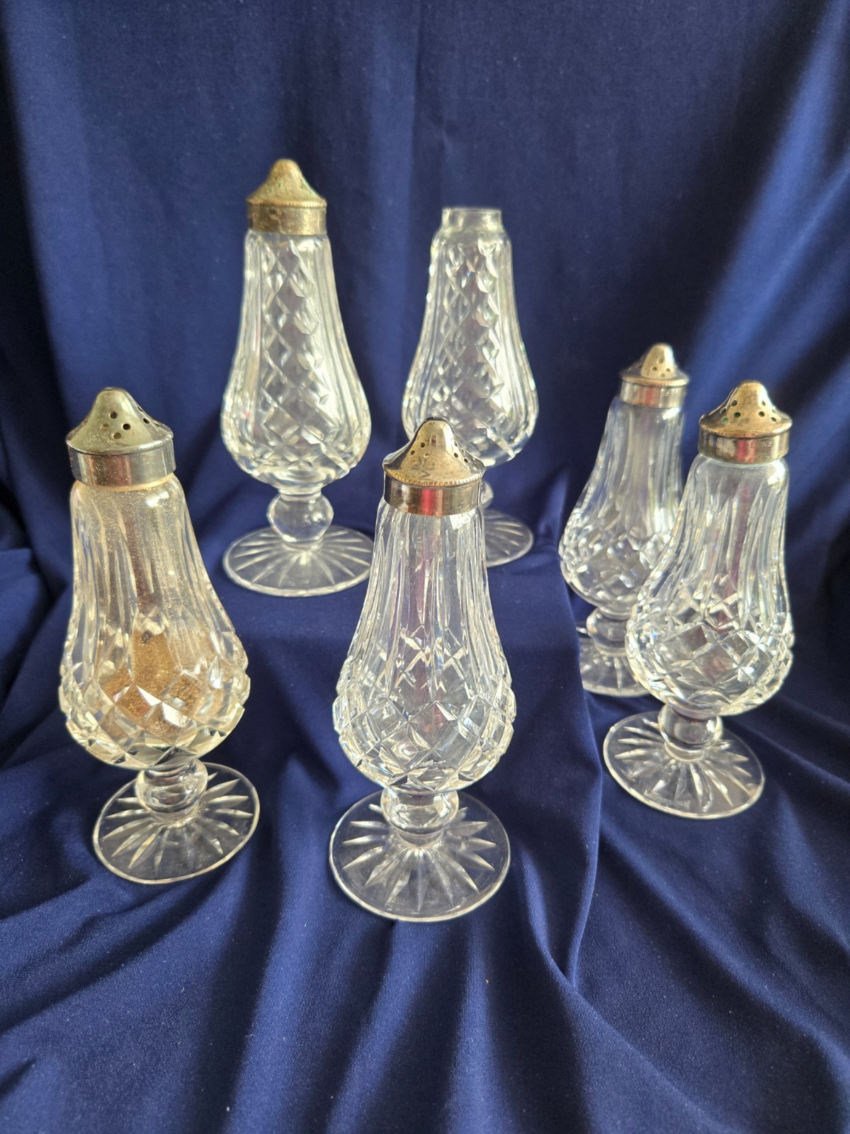Waterford Crystal 6 Salt & Pepper shakers