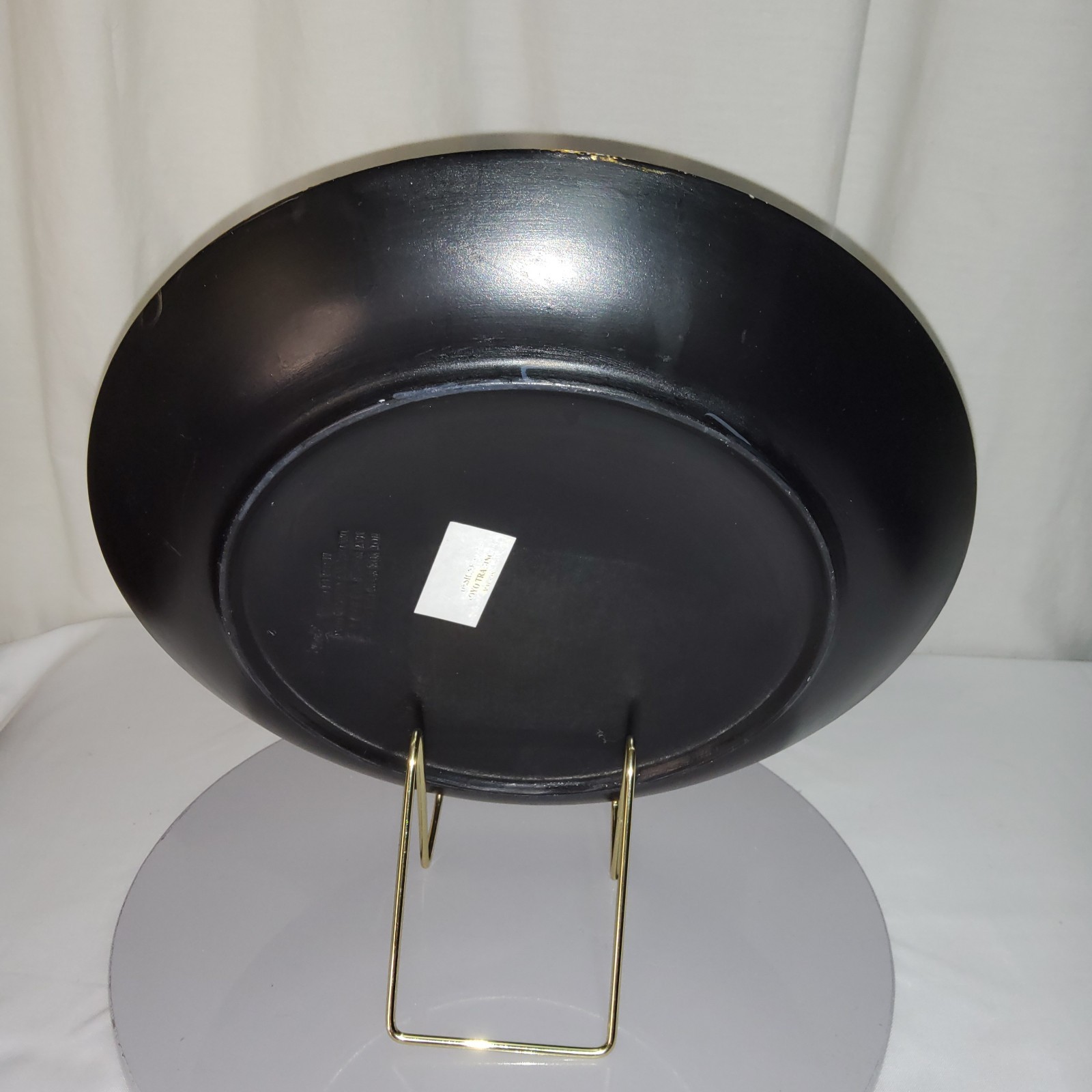 Raymond Waites Black & Gold Bordered Berry Plates Collection Set of 2 Vintage