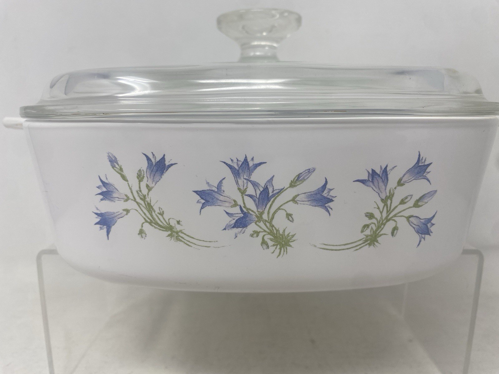 Vintage Corning Blue Dusk Casserole Baking Dishes Set Of 2 1.5 L & 2 L W/ Lid