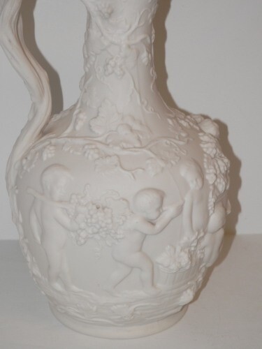 COPELAND 10 3/8″ TALL CIRCA 1850-1860 PARIAN JUG “THE VINTAGE” MINT! BUY IT NOW!