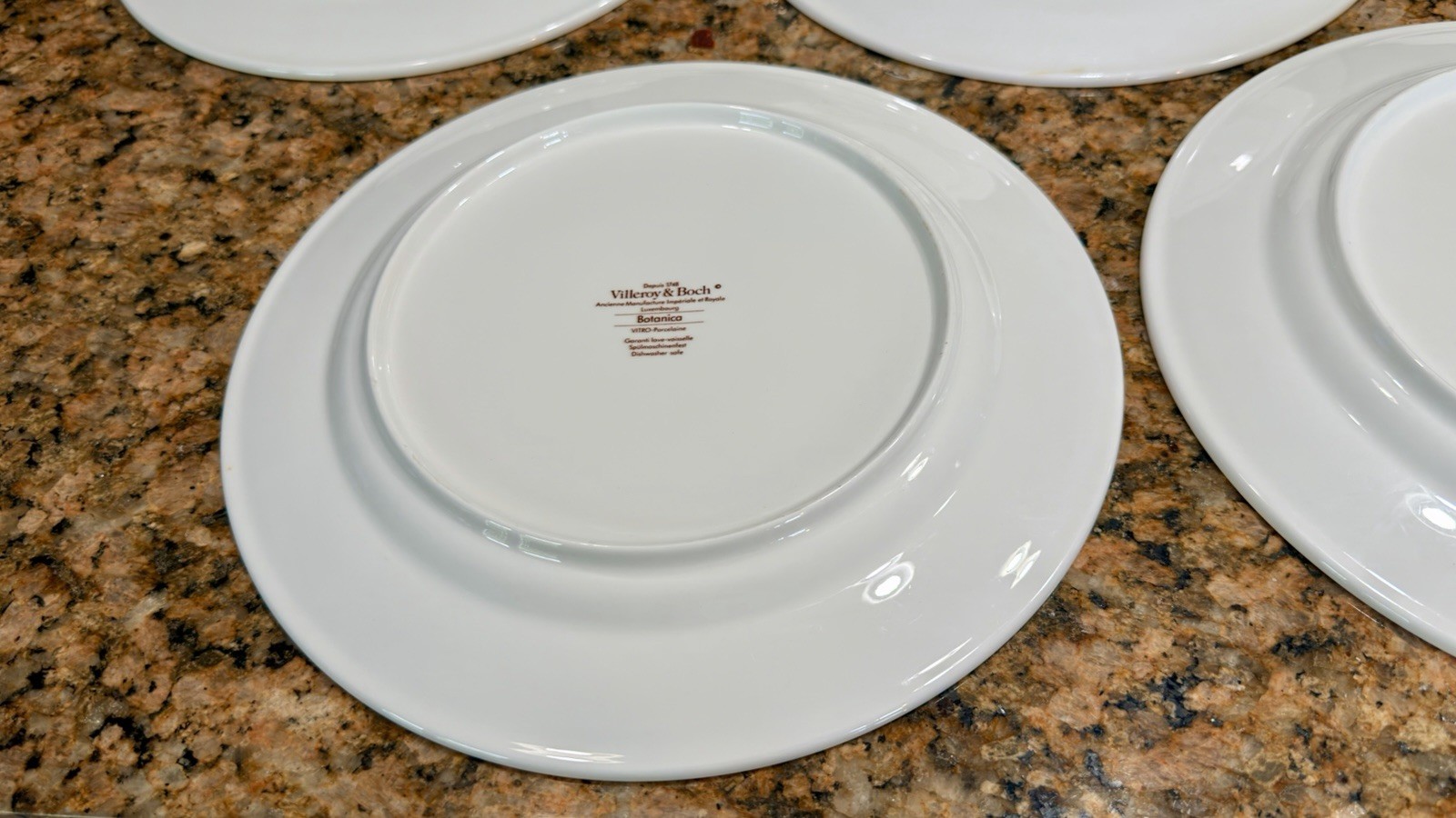 VTG Villeroy Boch Botanica Malva Silvestris 6 Dinner Plates 10-3/8 Luxembourg