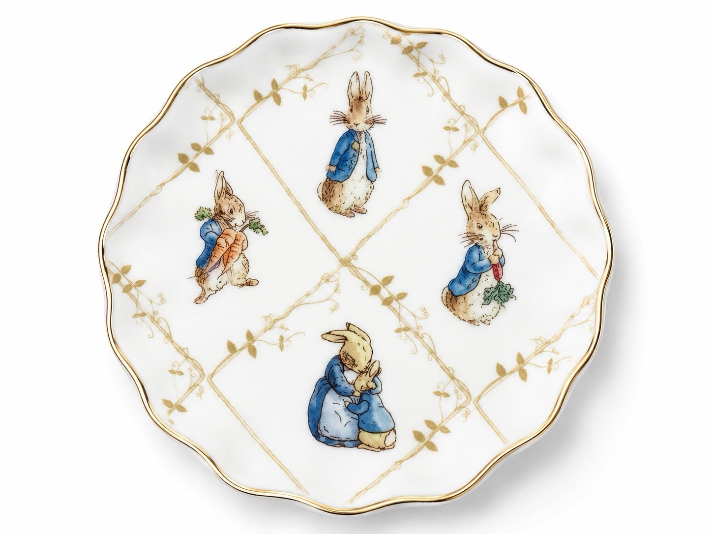 4 NEW Zrike Beatrix Potter PETER RABBIT Easter Spring 6” Appetizer Plates Cute