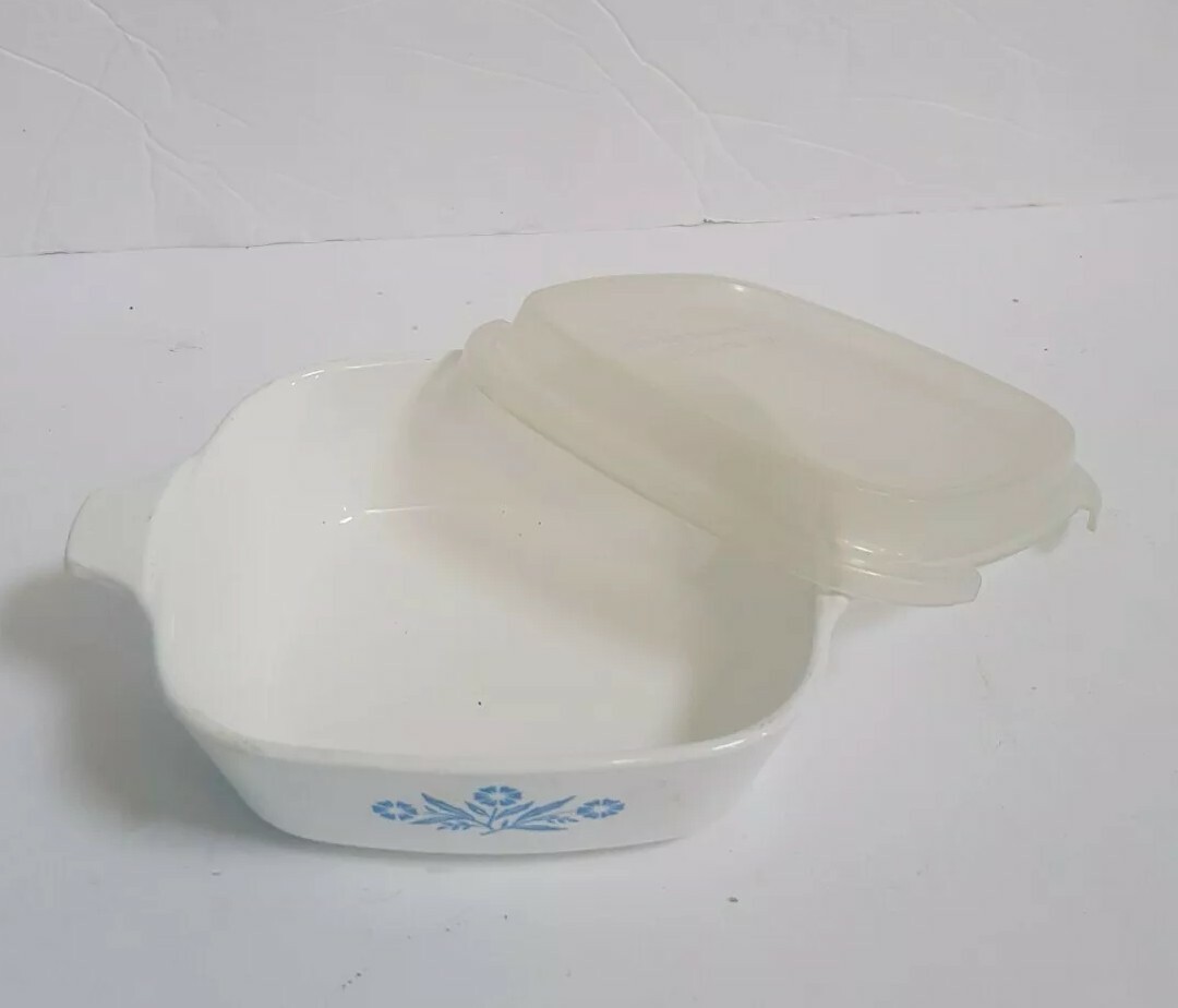 Corning Blue Cornflower 12 pc Lot Set Roaster Casserole Dishes Pie Pan Lids