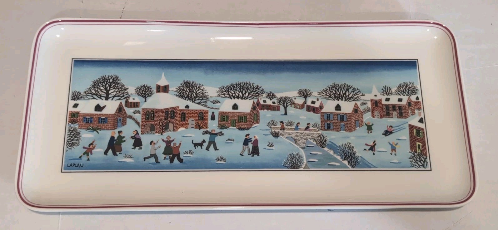 Vintage Rare Retired Villeroy & Boch Naïf Christmas Sandwich Tray/Plate