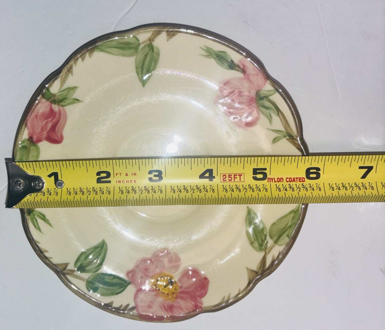 Franciscan Desert Rose Teacup & Saucer Vintage Hand Painted USA China Tea Cup