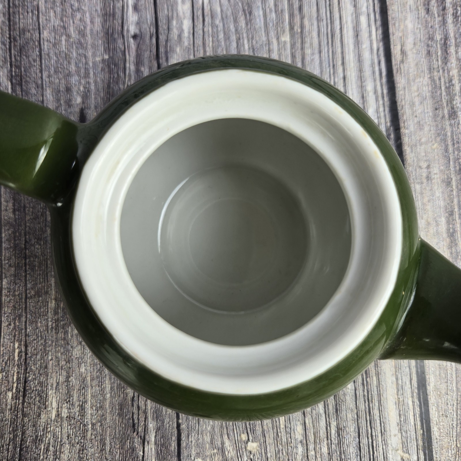 Vintage Dark Green Glazed 4″ Tall 1 Cup Personal Teapot