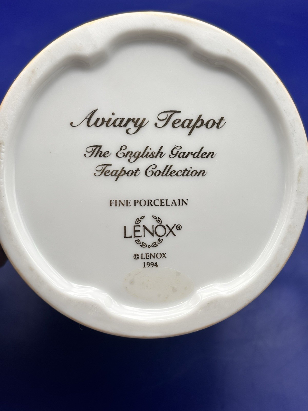 Lenox Teapot English Garden Collection The Aviary 1994