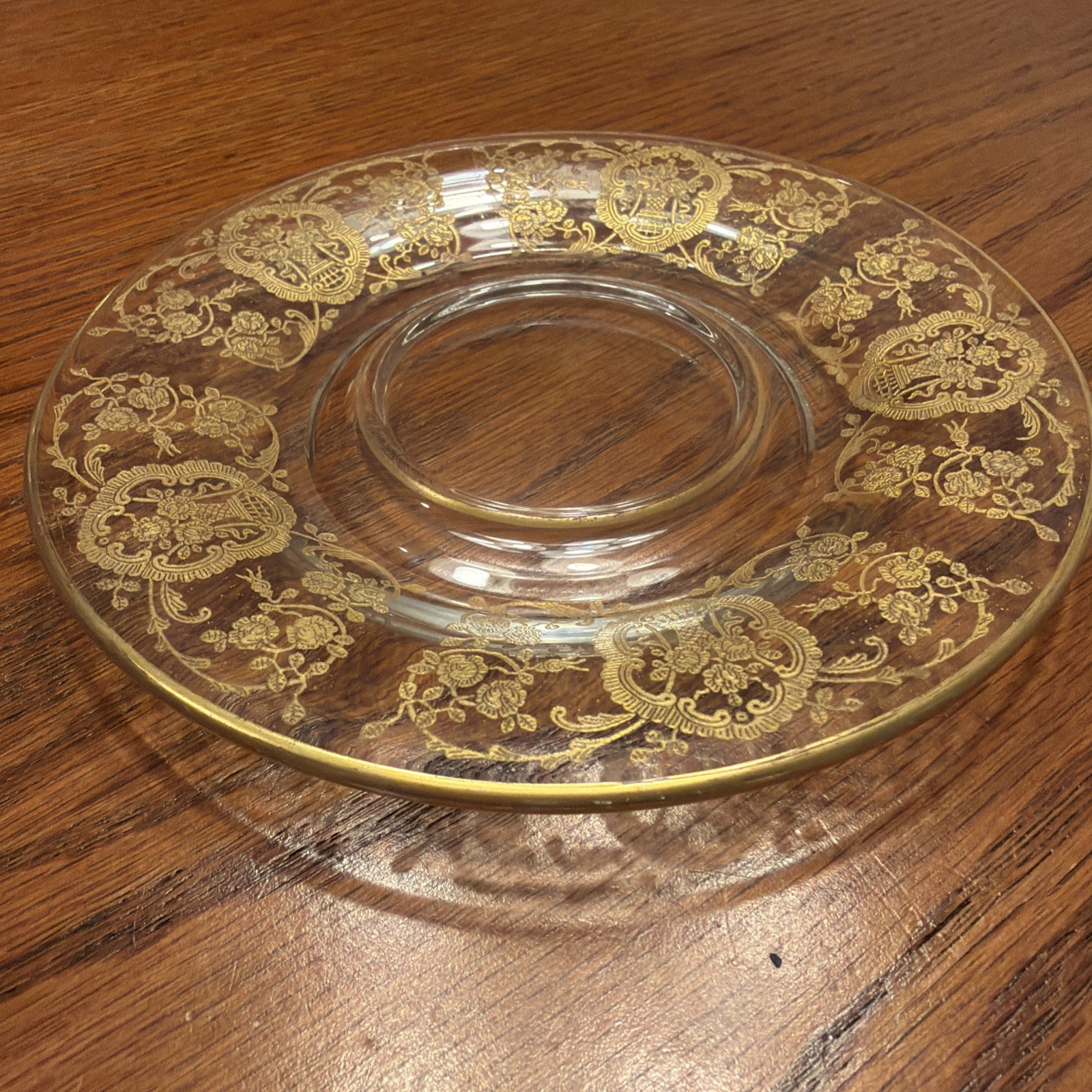 Lotus Bridal Banquet Gold Encrusted Bowl & Liner.Chip OnCup See Picture 4&7.