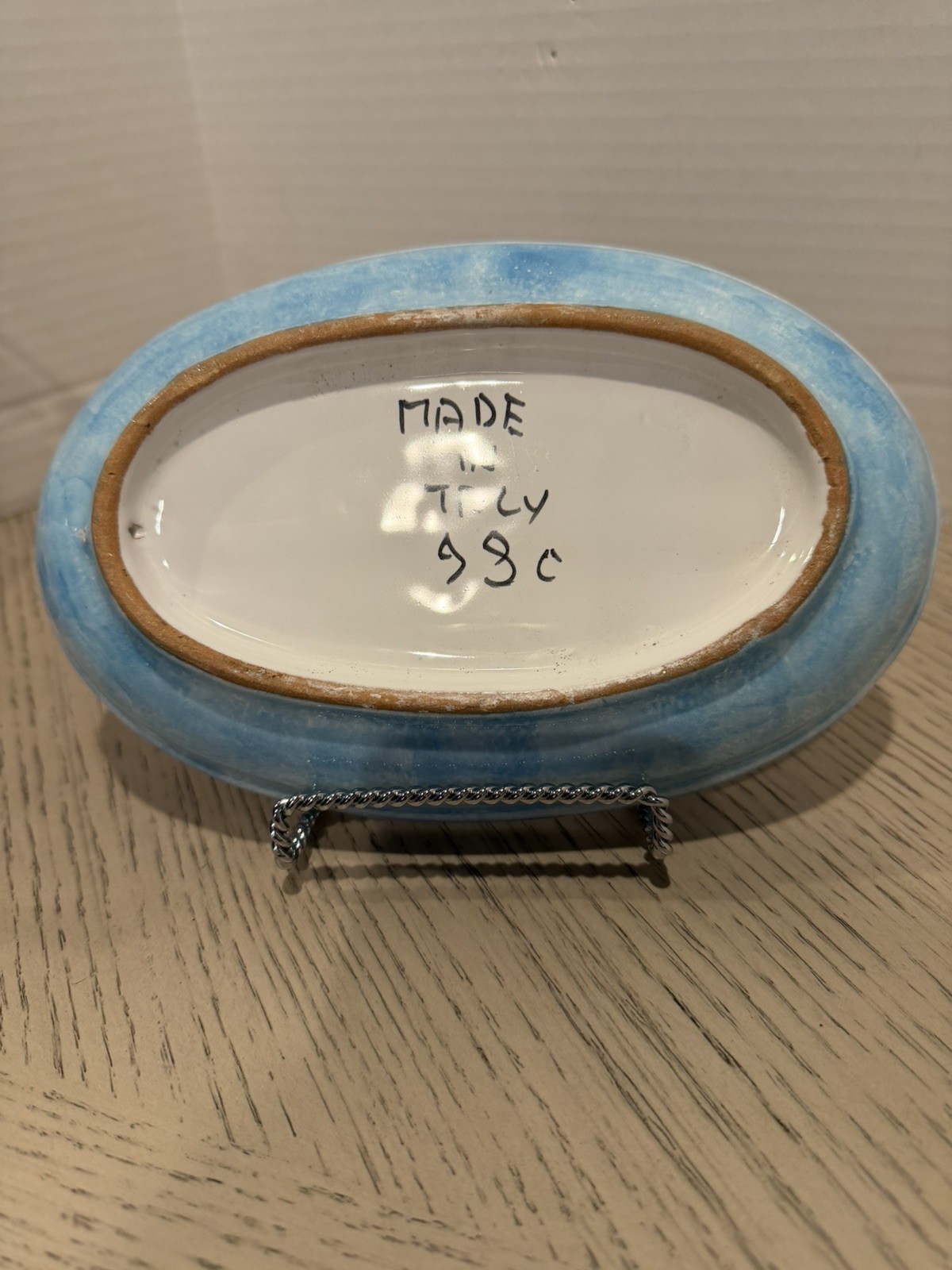 Italian pottery Nino Partucca Oval Dish 8 1/2 X 5 1/2 Inches