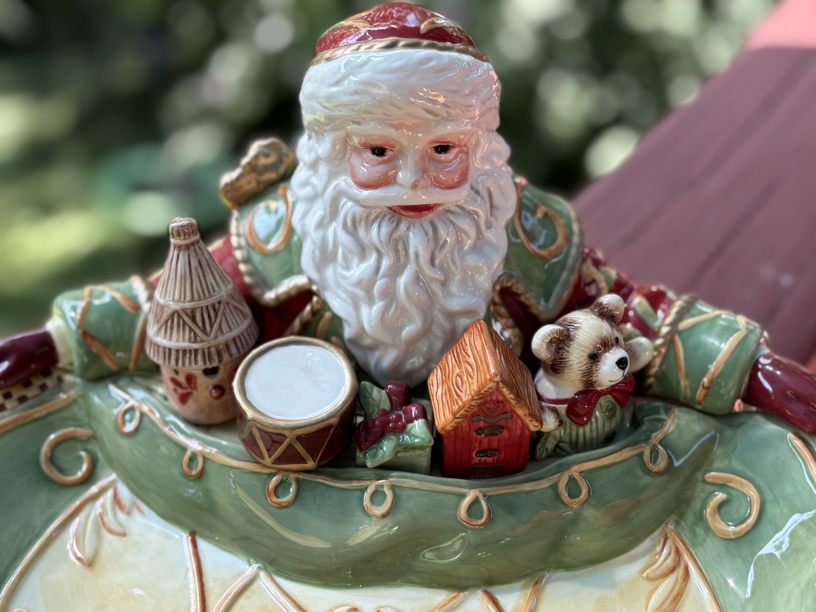 Fitz and Floyd Holiday Home Santa Server Christmas Decor