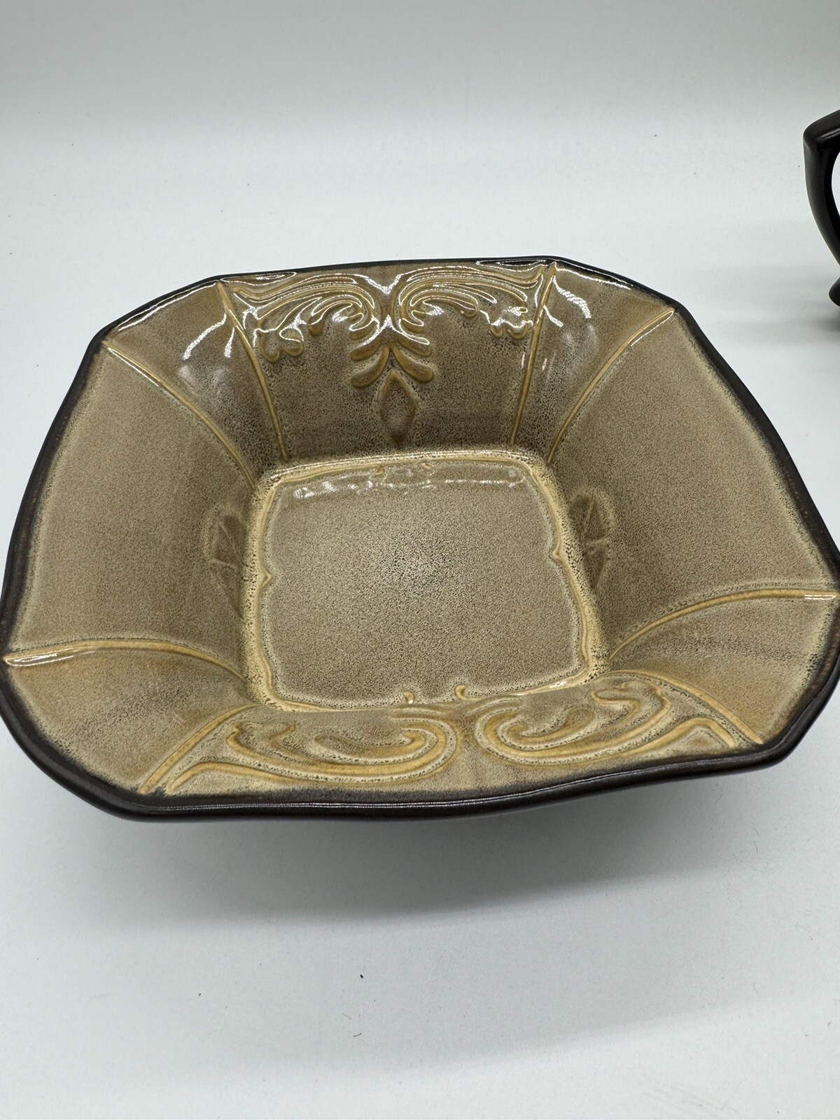 Reba Harmony For The Home Victorian Scroll Honey Square Cereal Bowl Replacement