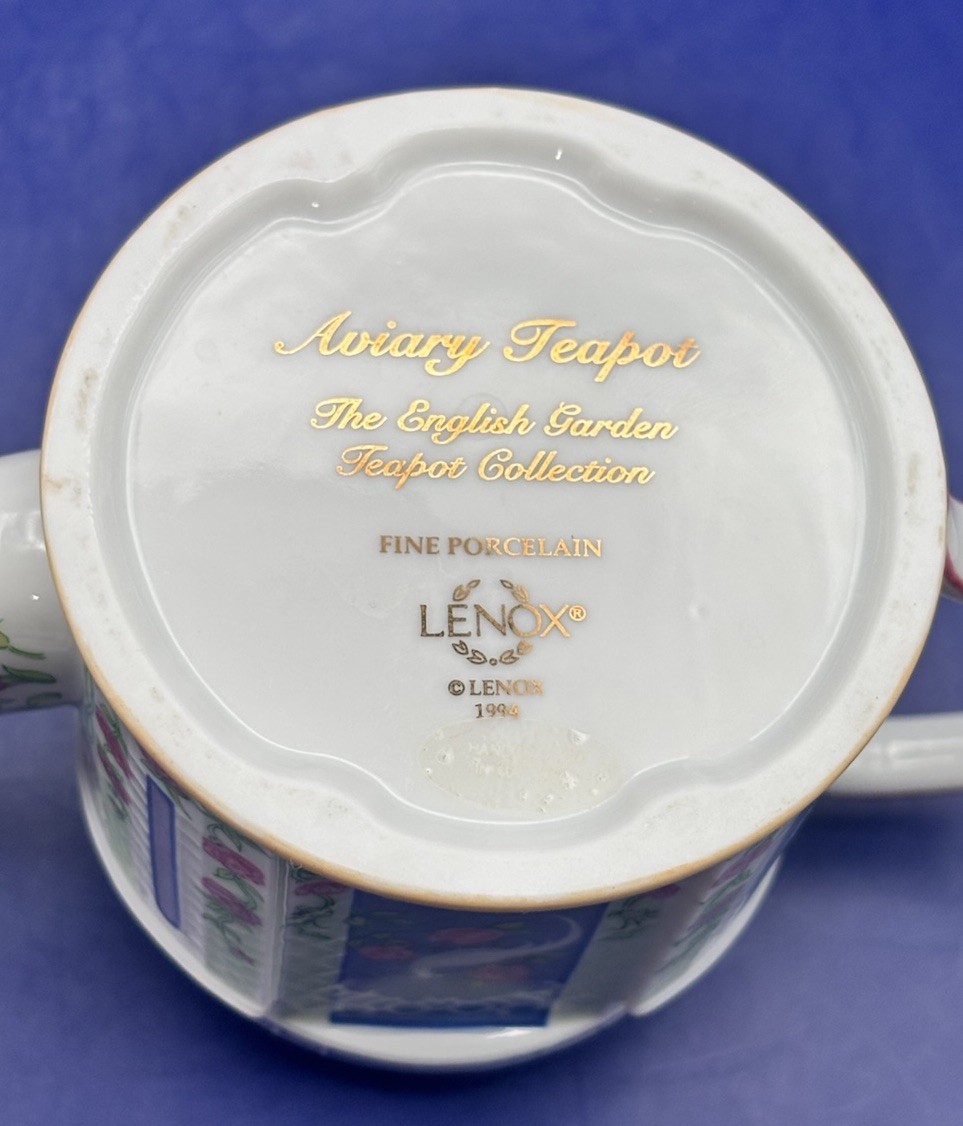 Lenox Teapot English Garden Collection The Aviary 1994