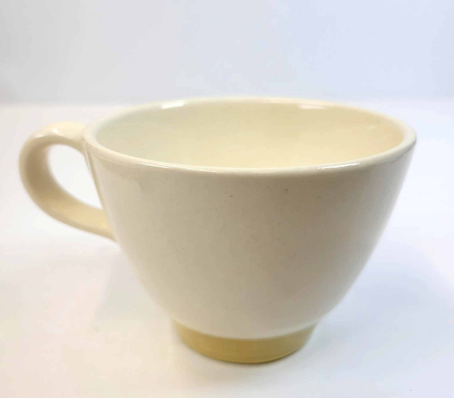 Vintage Metlox Poppytrail Coffee Cup Beige Fruit Motif California Pottery USA