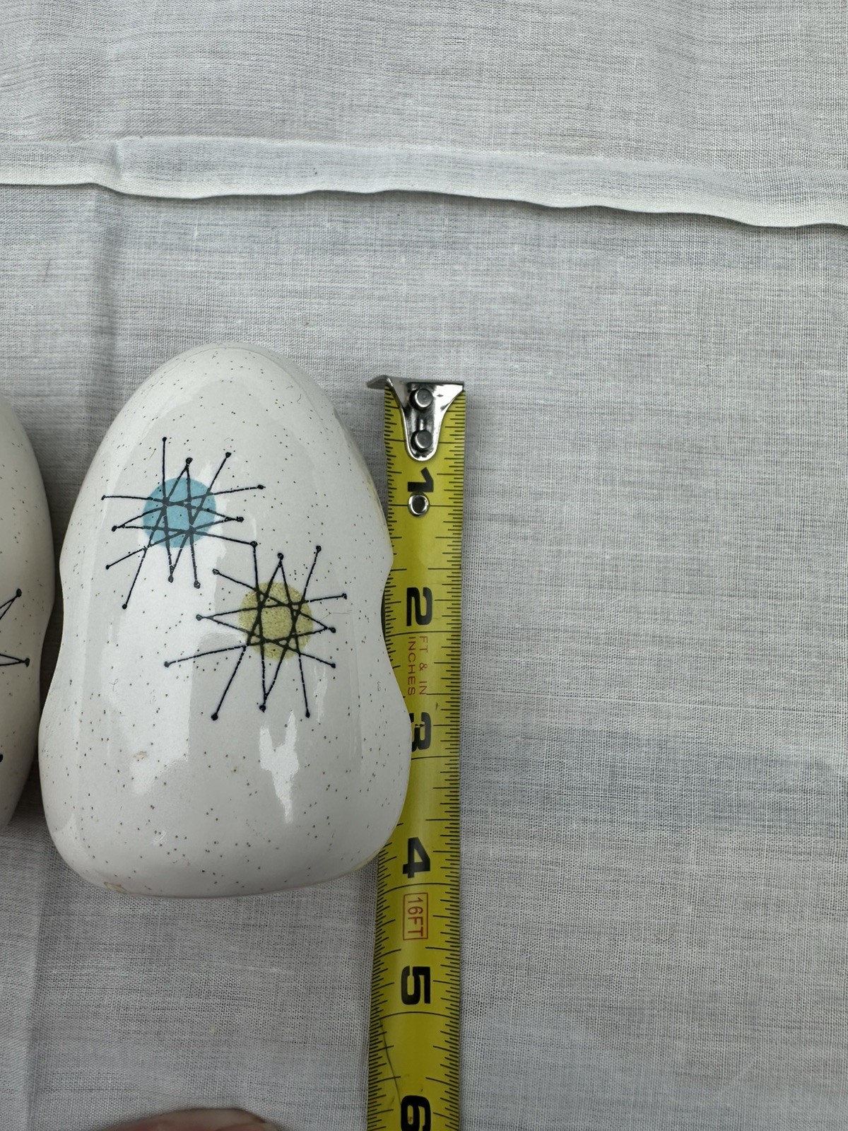 Franciscan Atomic Starburst Salt & Pepper Set MCM Mid-Century Modern