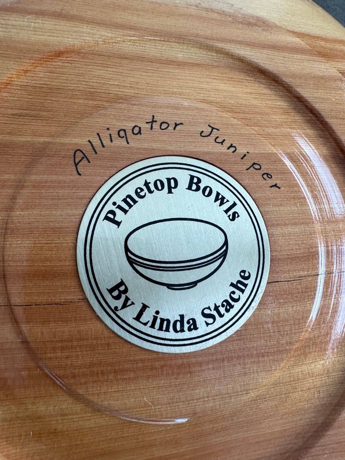 Pinetop Bowls Linda Staehe Alligator Juniper Wood Bowl 11” Southwestern Decor