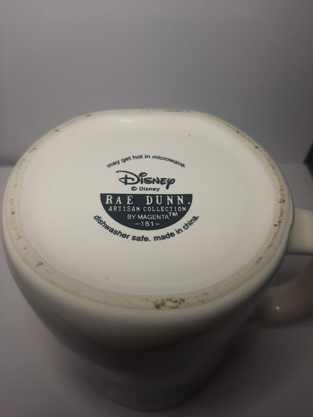 RAE DUN ” MAD TEA PARTY ” CERAMIC MUG W/MAD HATTER CHARACTER !