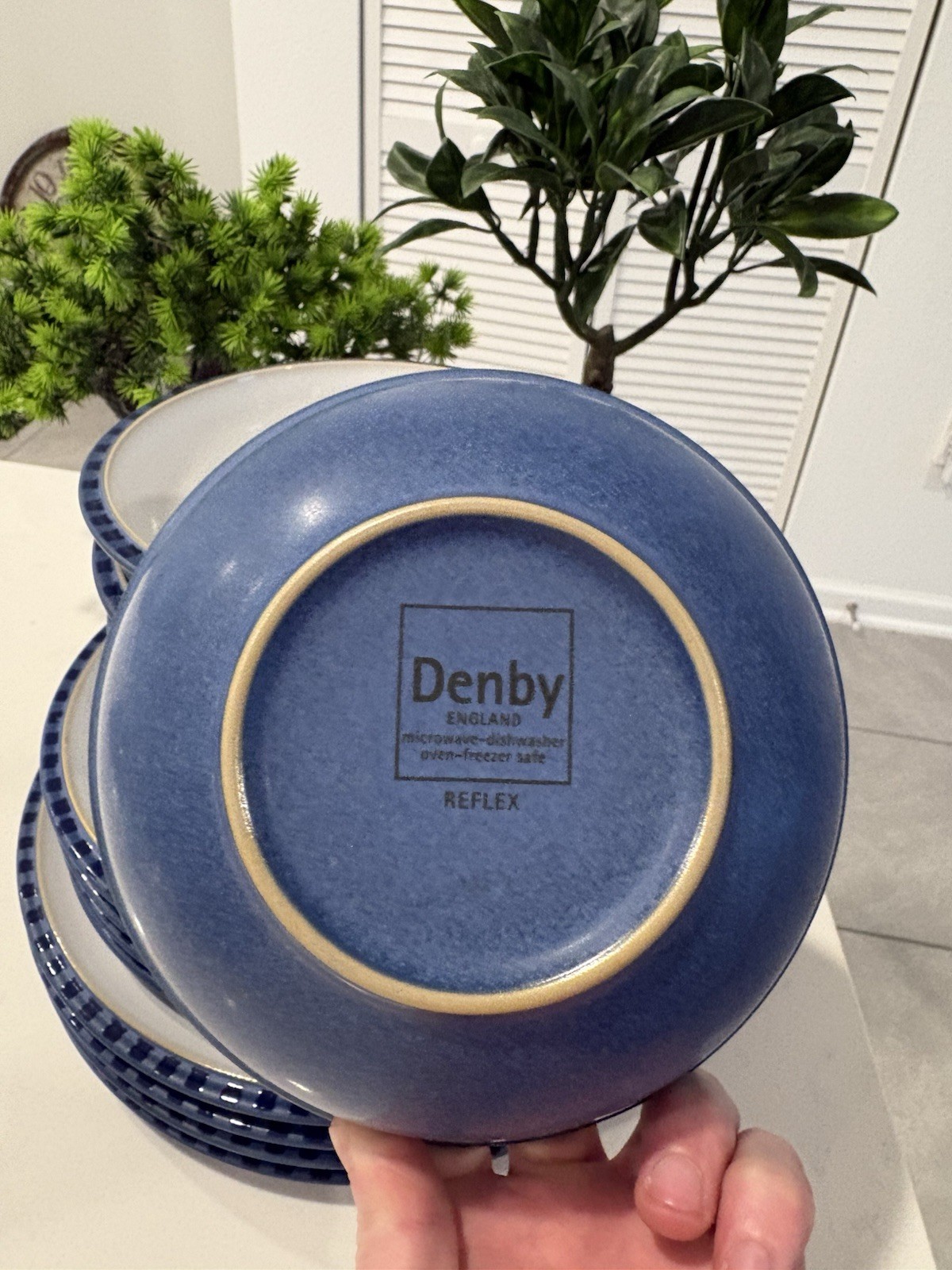 Denby England Stoneware Dinner Plate & Bowl 12 Piece Set $799 msrp, NWOT