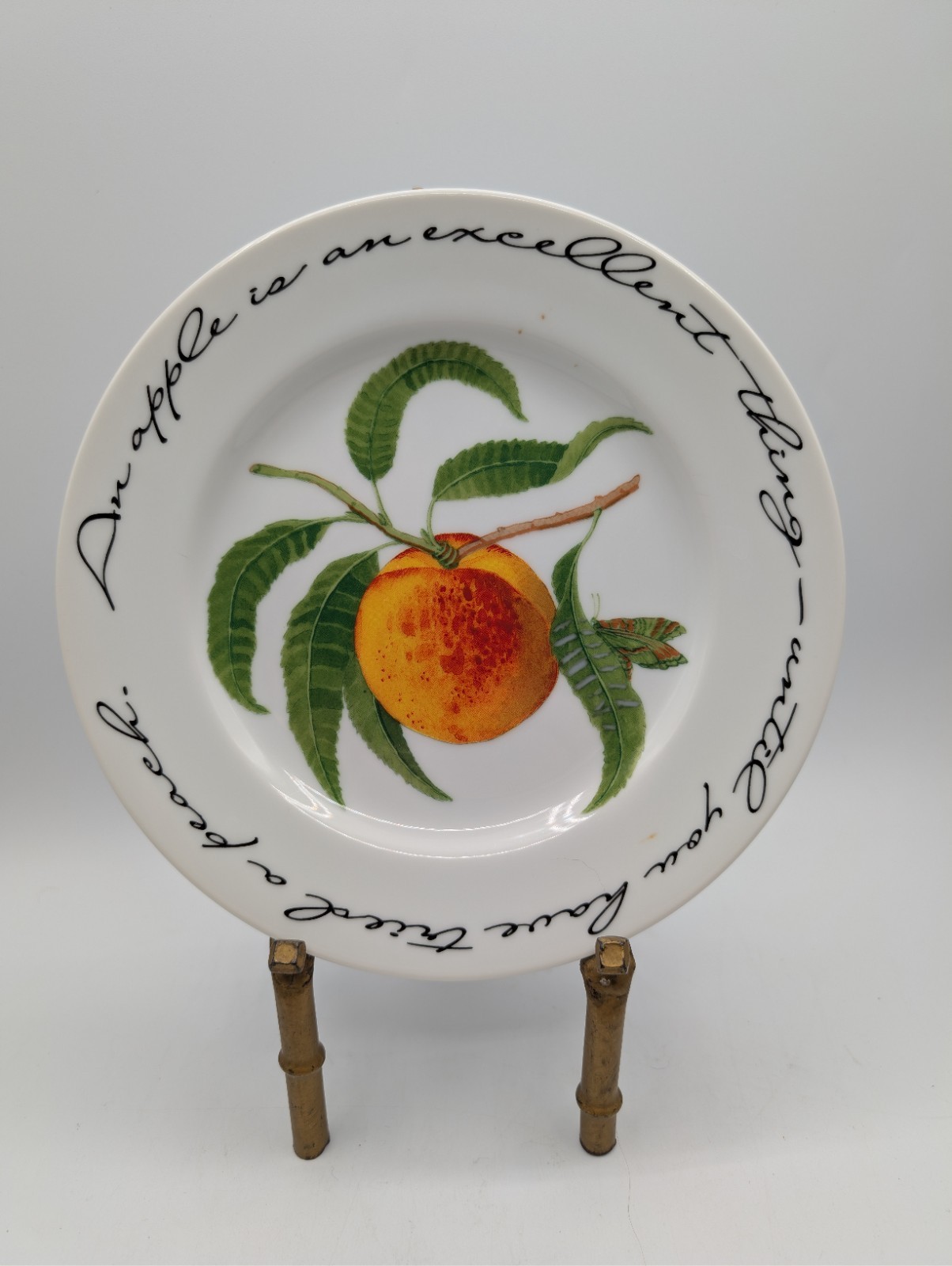 Dessert Fruit Plates Williams Sonoma Orchard Suite Pear Peach Plum Cherry