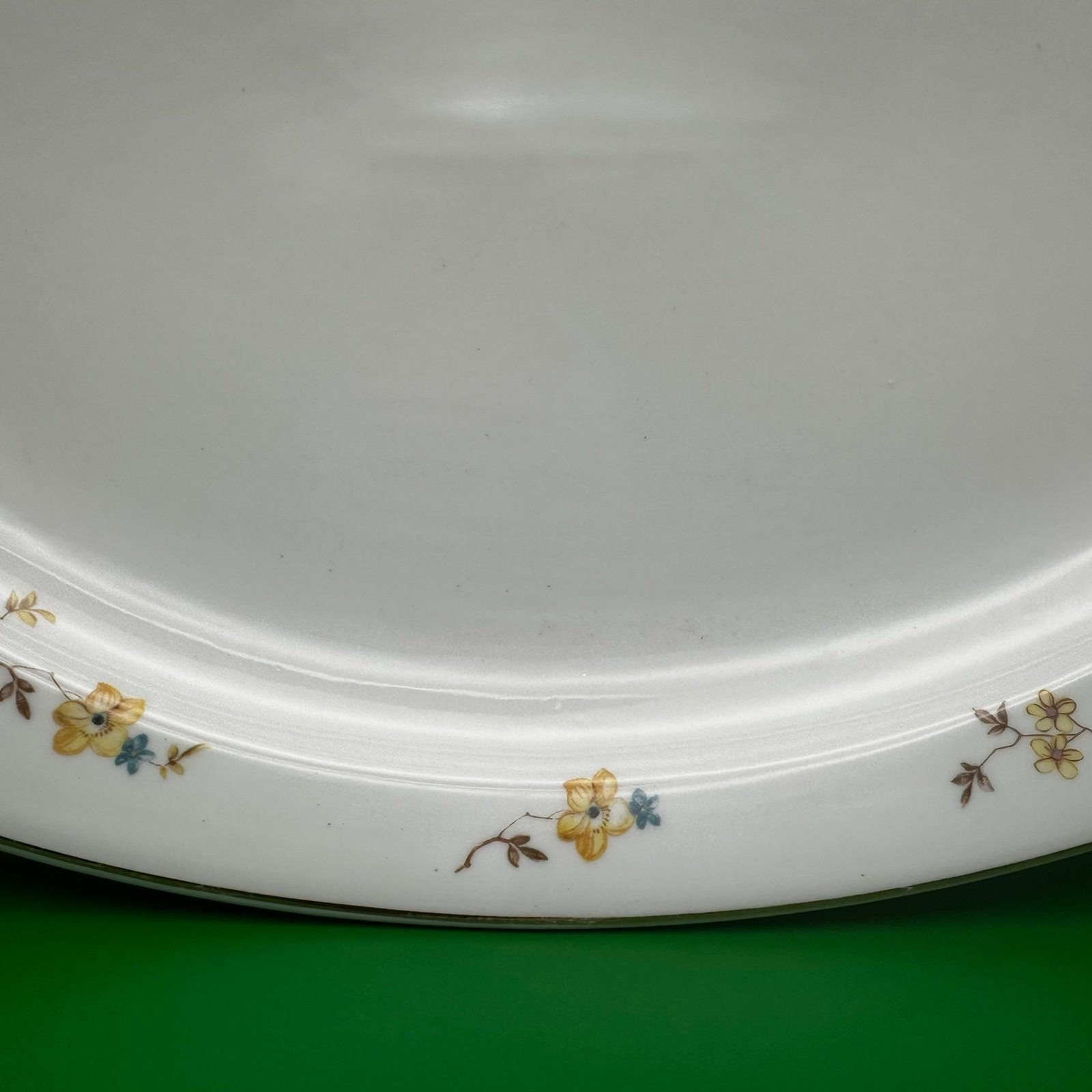 VTG TK Thuny Czechoslovakia 13.5″ Oval Serving Platter 17380 Floral Gold Trim