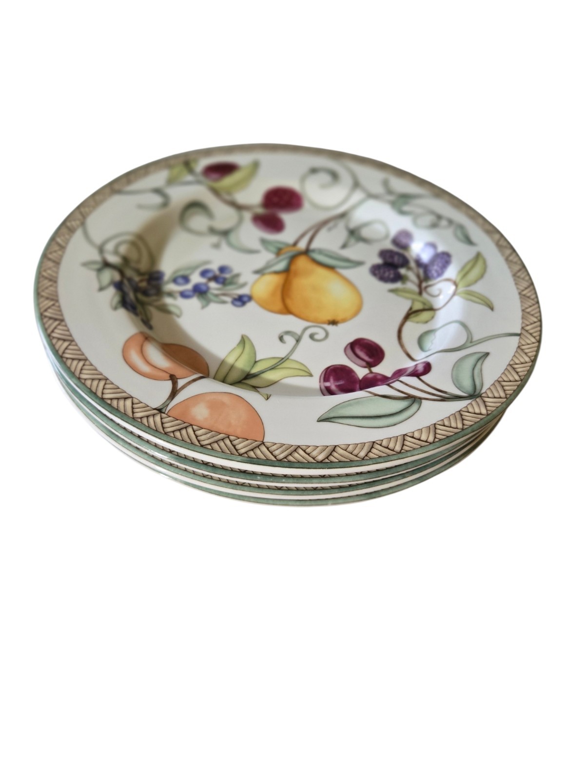 Dansk Umbrian Fruits 9″ Salad Plates Made In Portugal (Set Of 4)