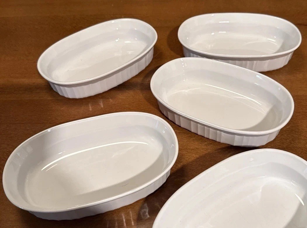 Corning Ware F-15-B French White Oval Casseroles 15oz Lot Set 4 (or 8)