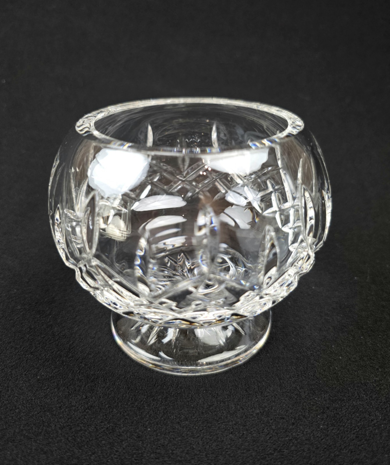Waterford Crystal Lismore Open Round Footed Sugar Bowl Excellent 3 5/8”