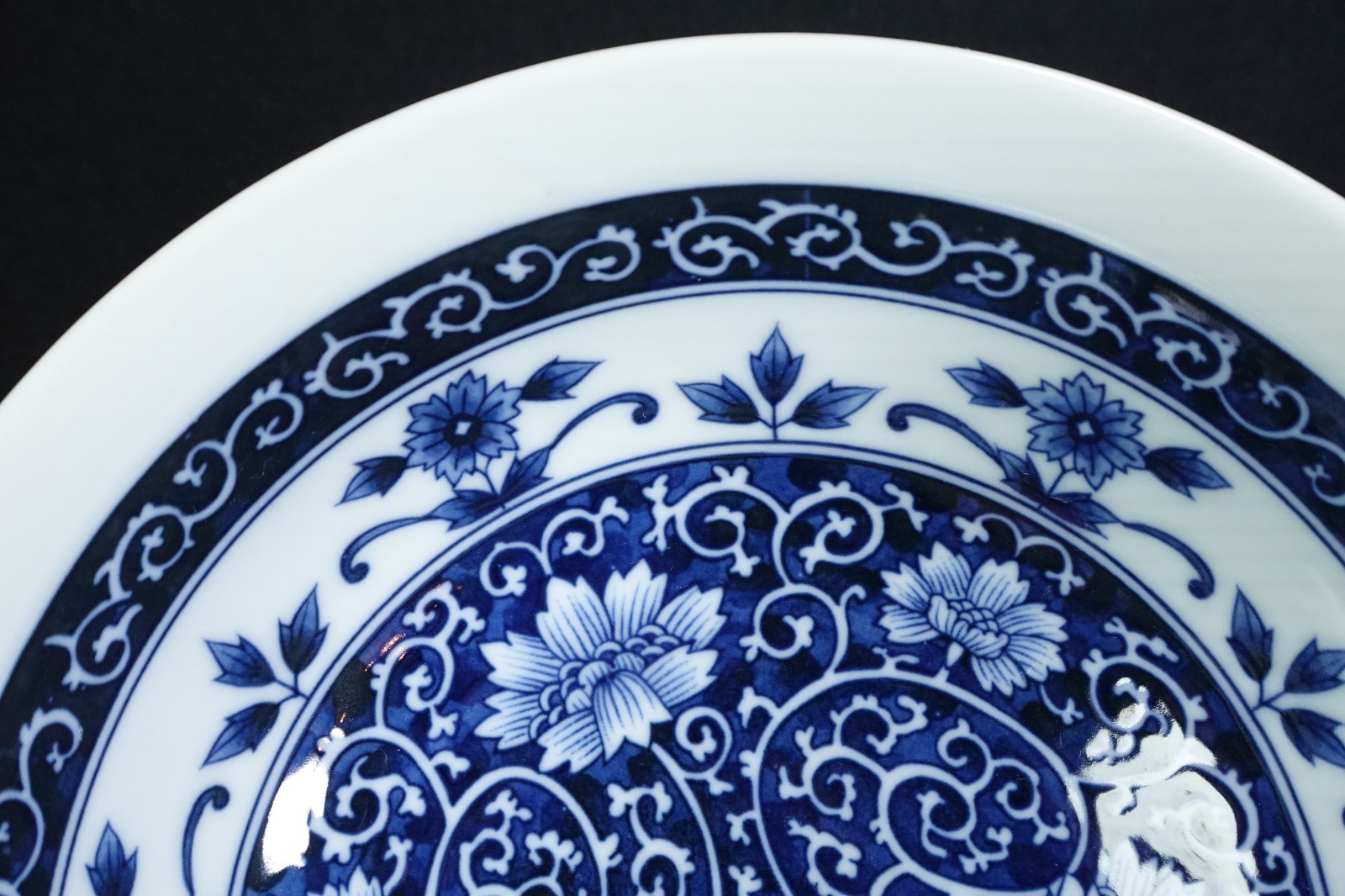 Matching Pair Yokohama Studio Japanese Blue Porcelain Ramen Rice Serving Bowls