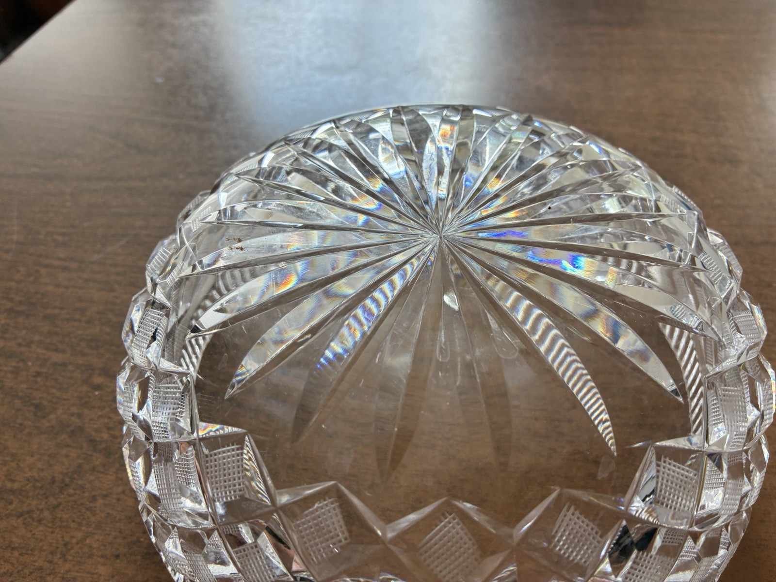Vintage Waterford Crystal 8″ Round Fruit Salad Bowl Killeen Pattern Unmarked