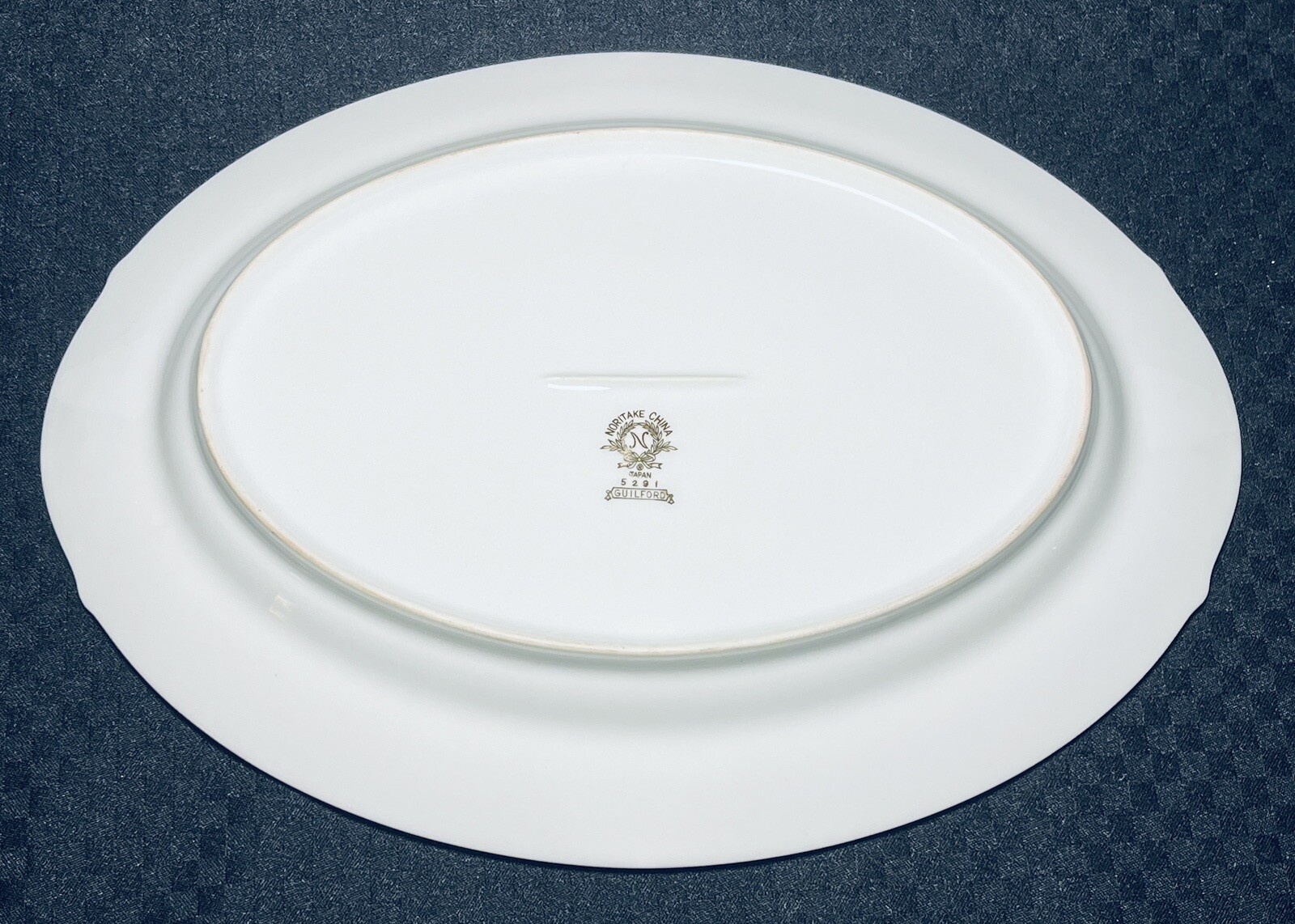 Noritake Guilford 11-3/4 inch Oval Serving Platter with Handles #5291 Japan
