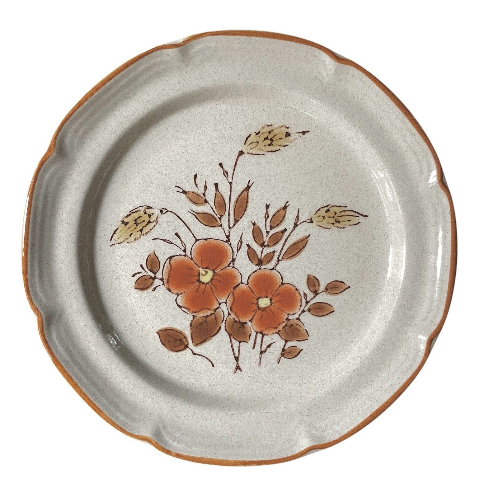Set 5 Vtg Floral Stoneware Plates Japan Wall Collage Display Wreath Wall Decor