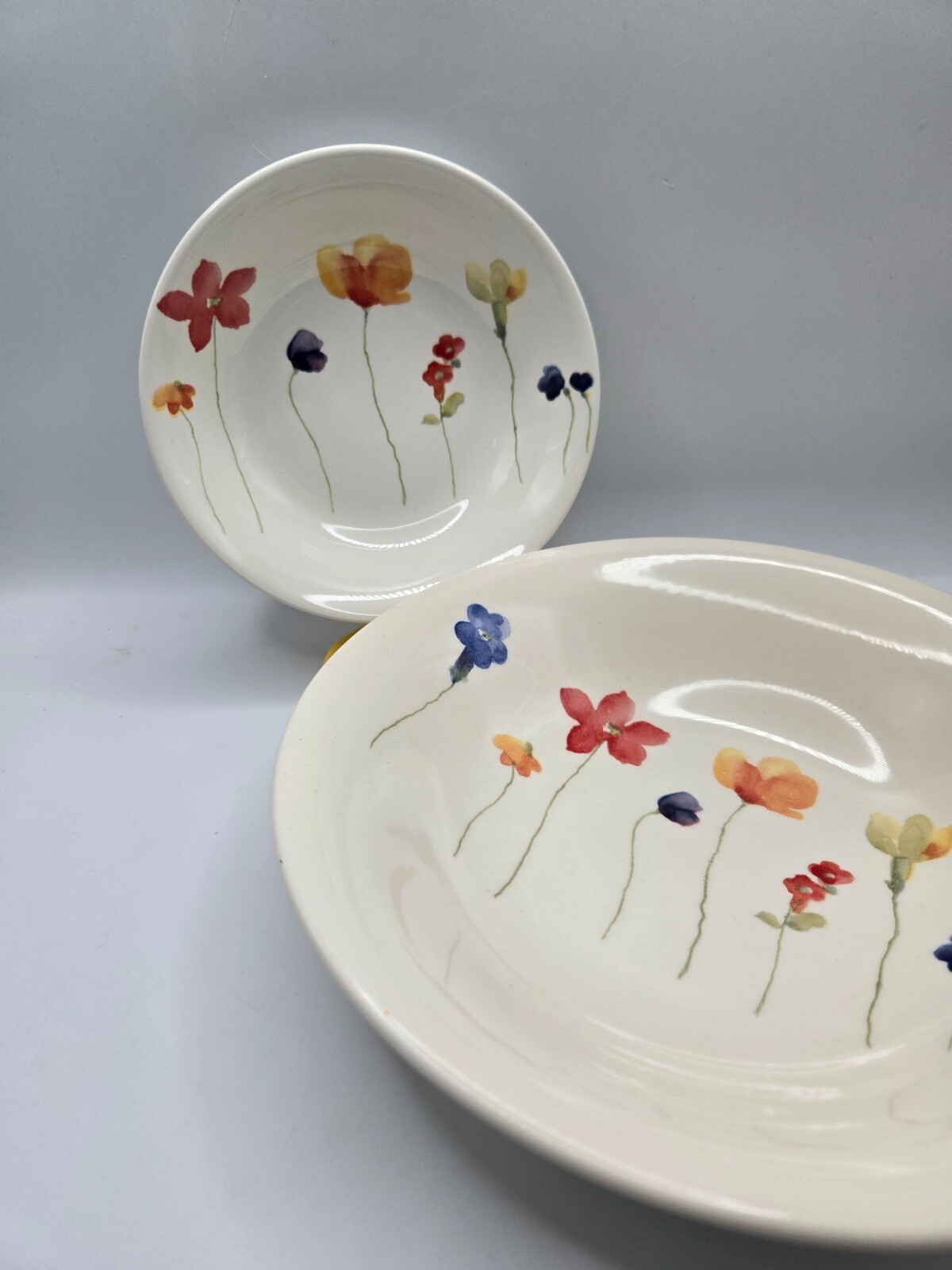 ROYAL STAFFORD Burslem S/2 Serving Bowls Heart of the Potteries England Flowers