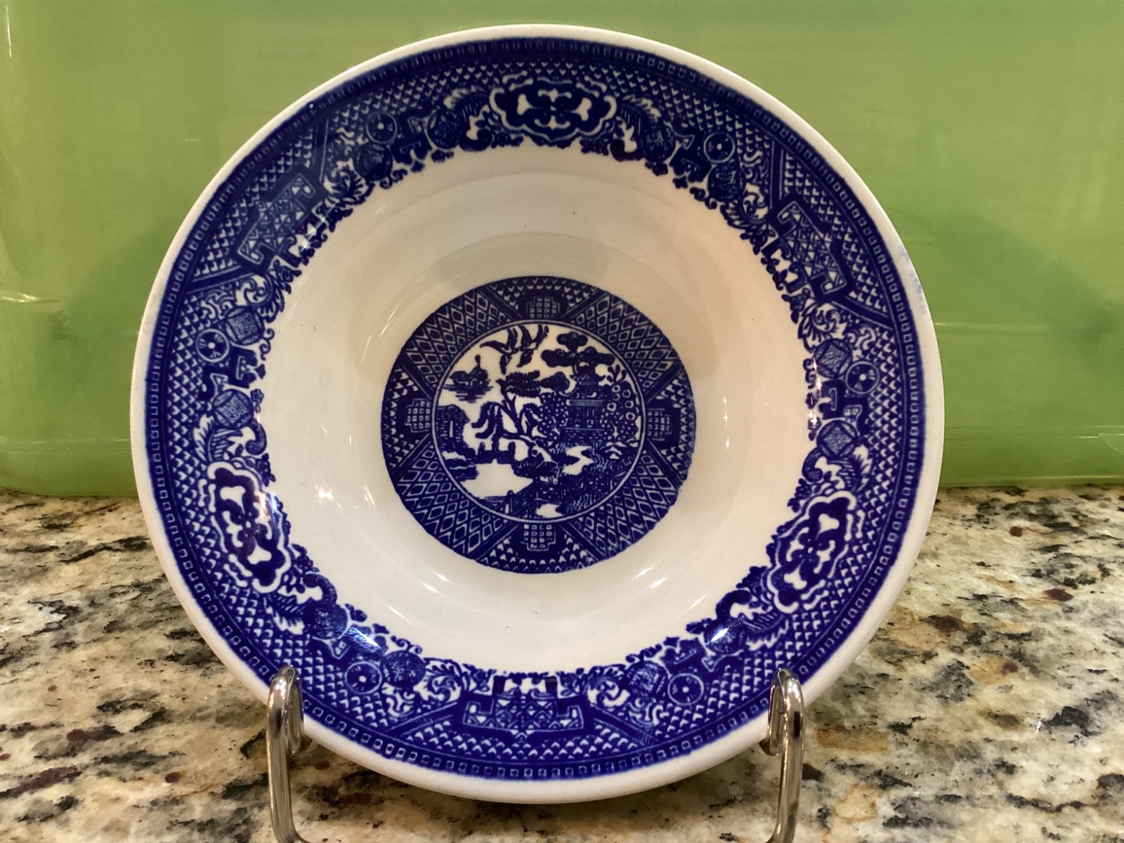 Vintage Blue Willow Pattern Unbranded – 6.25 in. Soup / Salad Serving Bowl NICE