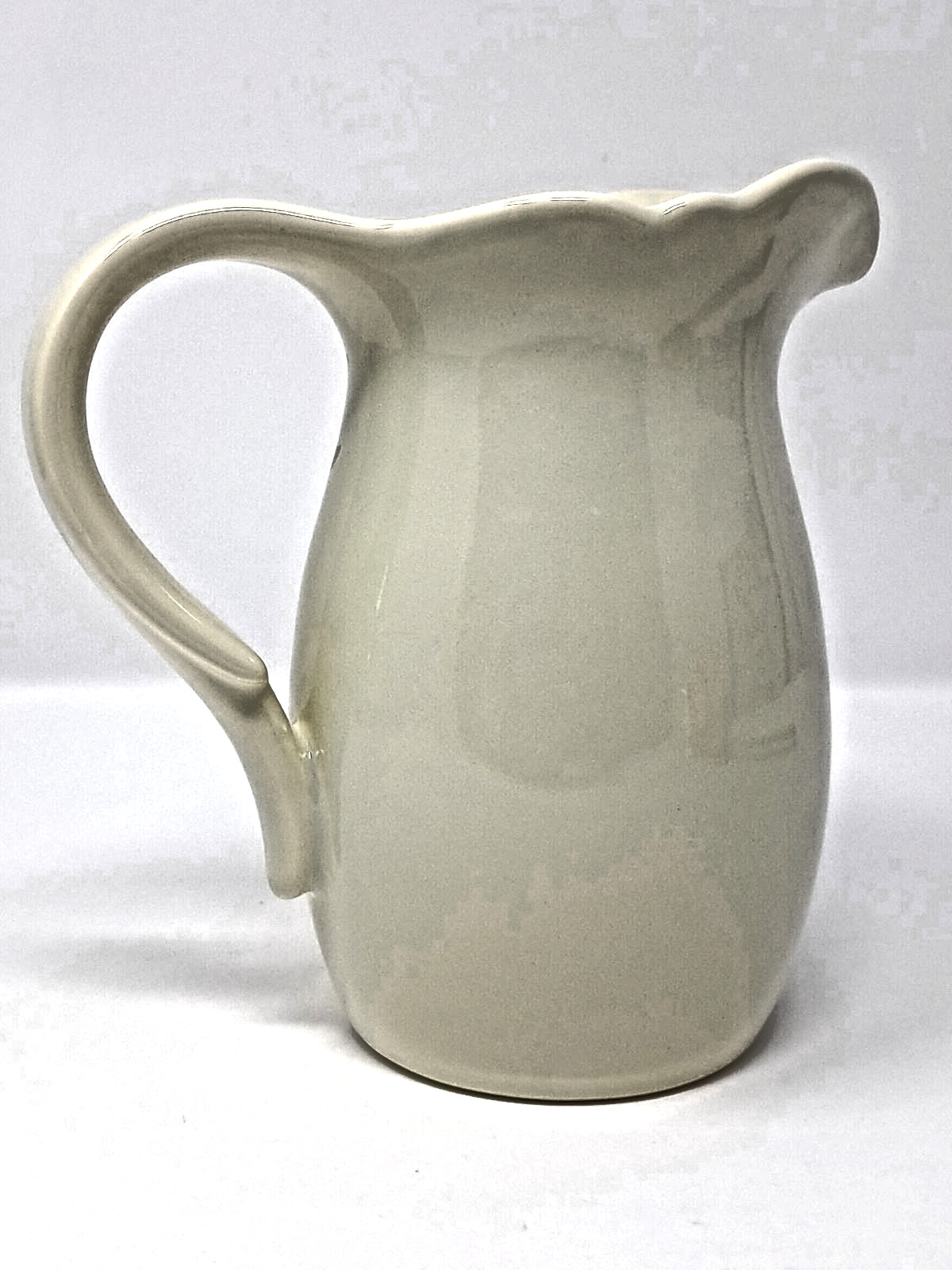 Royal Haeger # 934 Ceramic Pitcher cream colored Fall Floral design vintage