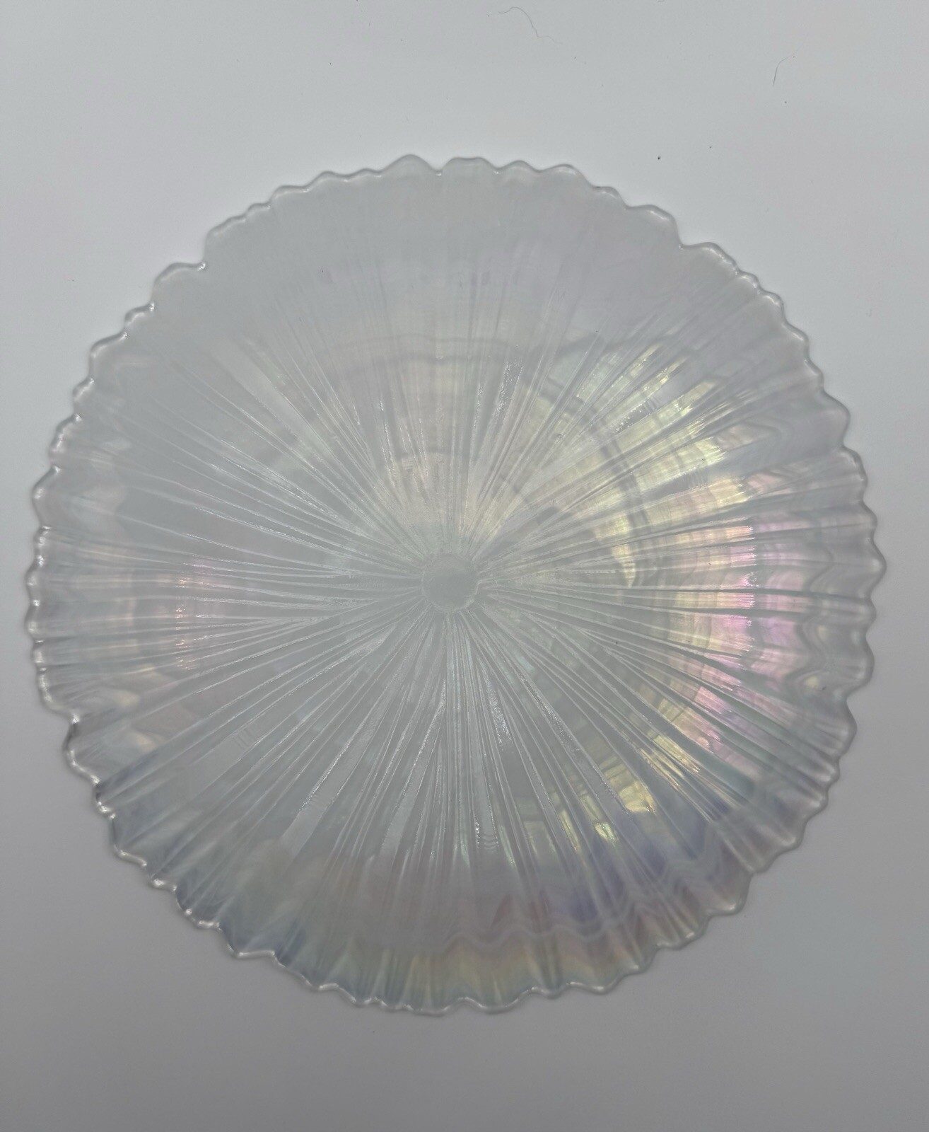 Gorgeous Multicolor Alabaster Swirl Opal Iridescent 8” Salad Plate Set (13)