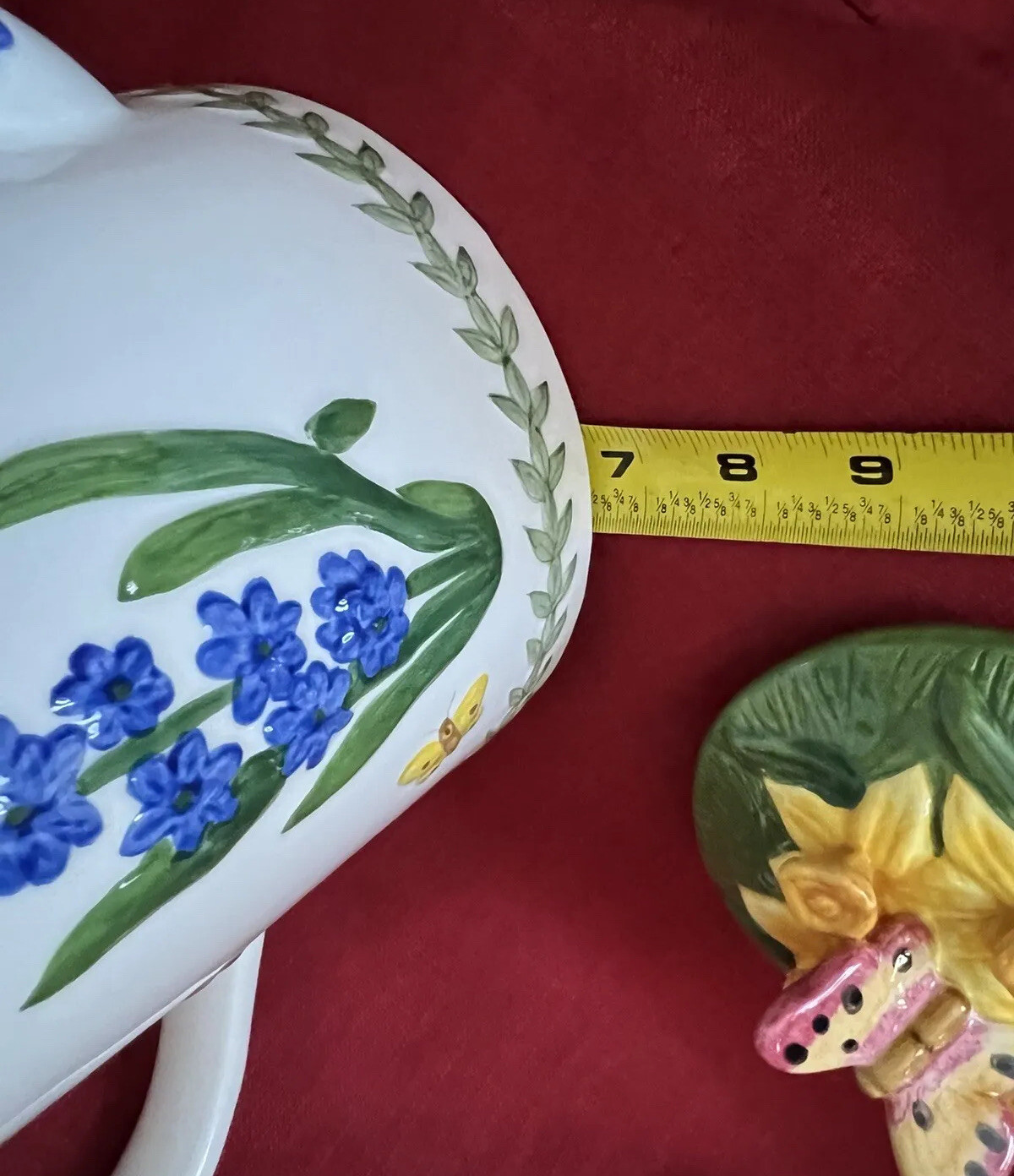 Portmeirion Botanic Garden Watering Can Teapot Butterflies Flowers 2.75pt/1.65qt