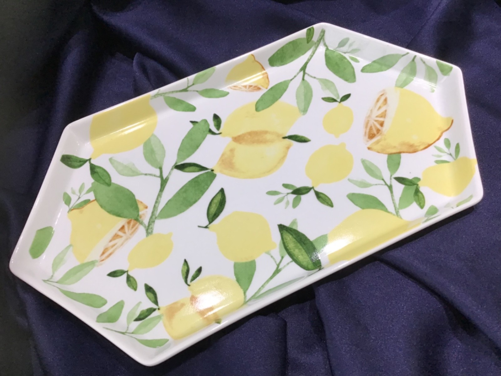 ROSANNA ZESTY LIFE hexagon TRAY PLATTER 🍋lemon motif 🍋NEVER USED! NEW! 🍋🍋🍋