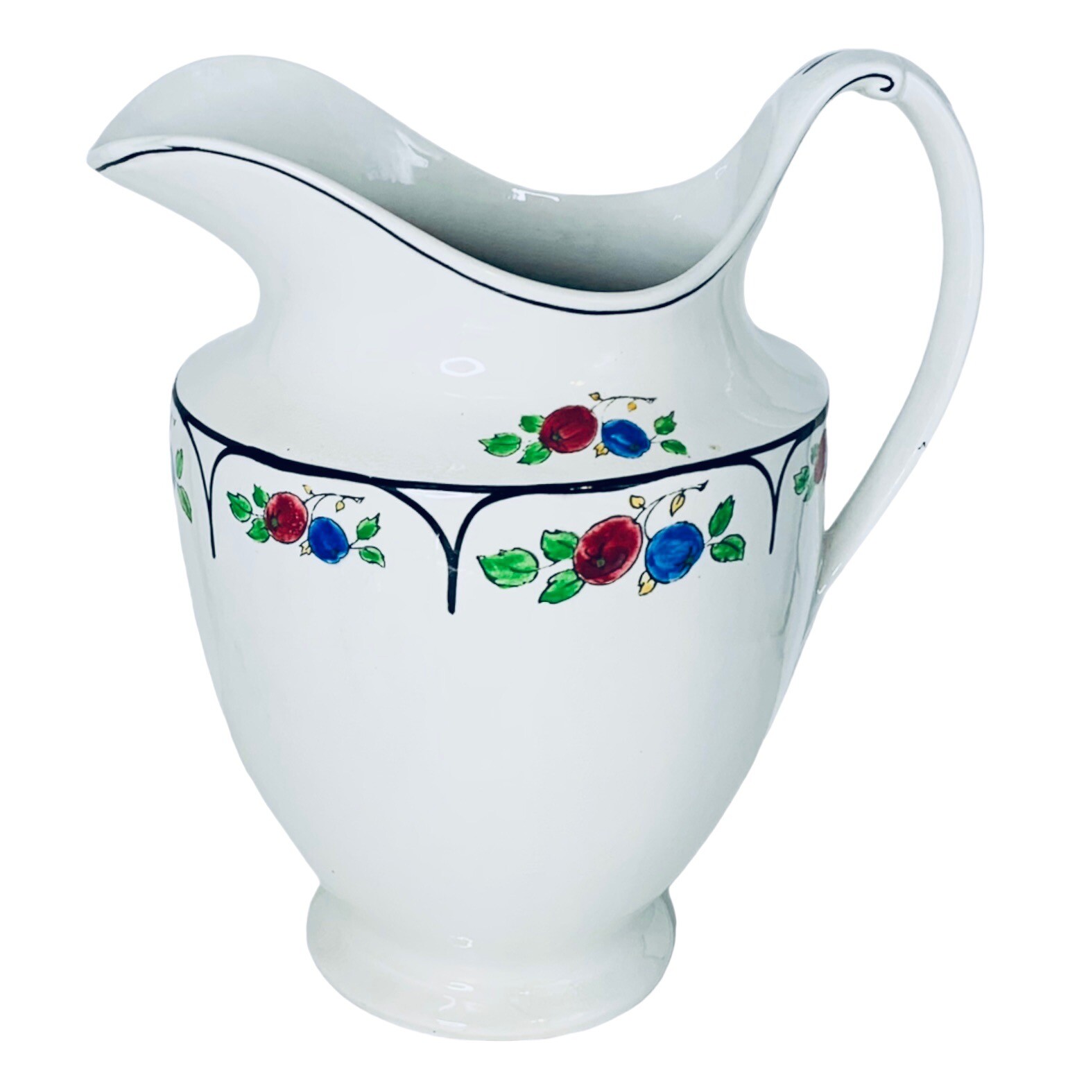 Swinnertons England REX Hand Painted Fruits Ironstone 168 OZ Large Pitcher